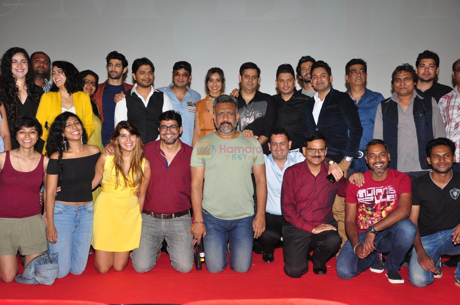 Aashim Gulati, Neha Sharma, Aditya Seal, Bhushan Kumar, Krishan Kumar, Ajay Kapoor at the Audio release of Tum Bin 2 on 14th Sept 2016