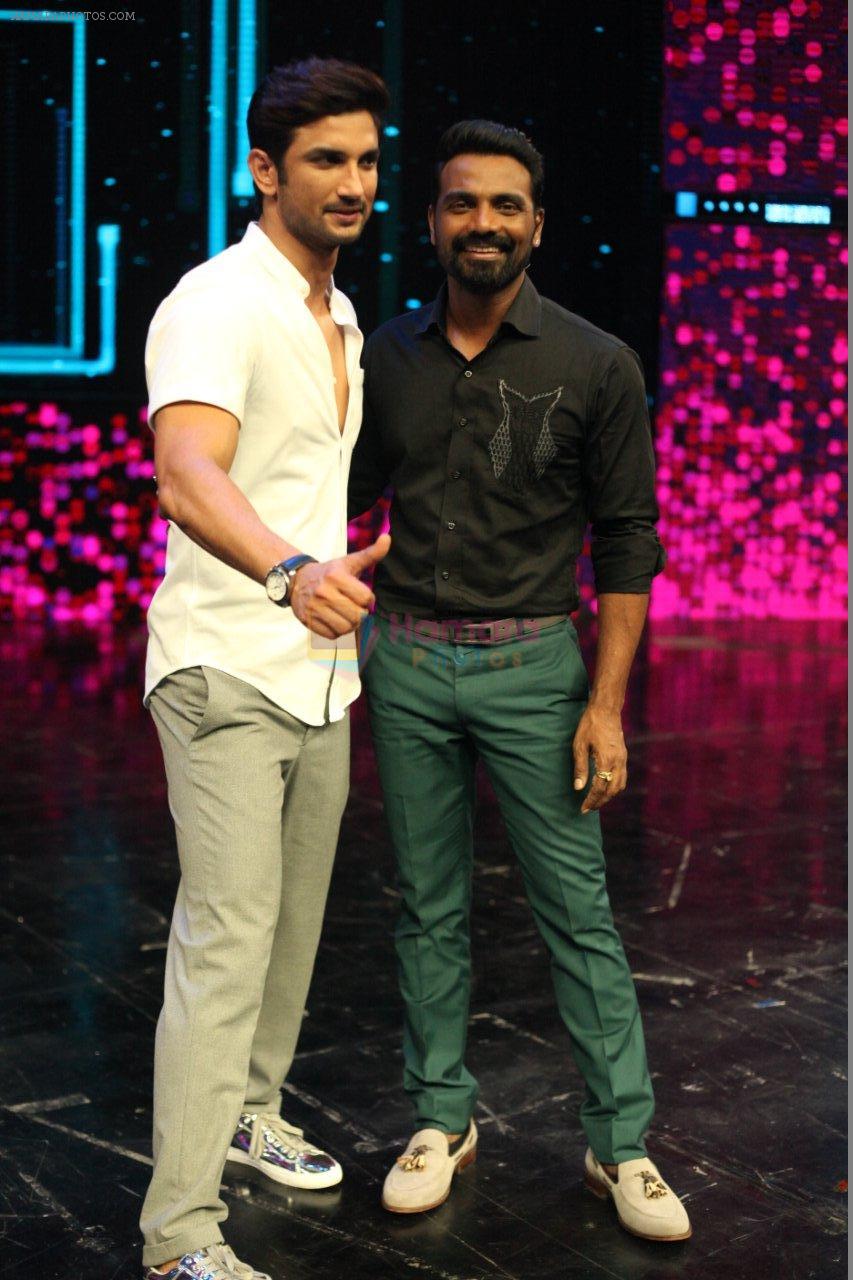Sushant Singh Rajput & Remo D'souza on the sets of Dance Plus season