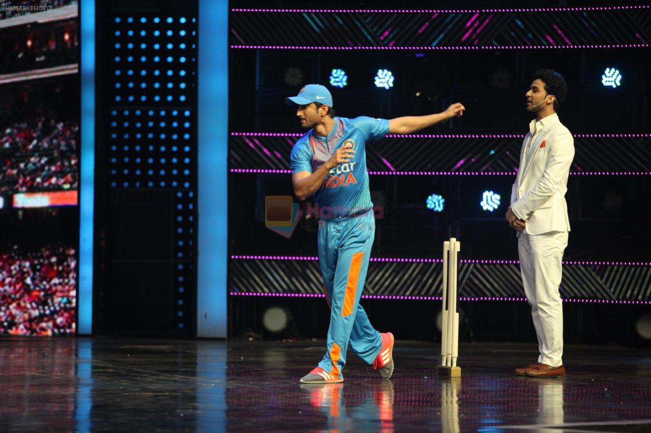 Sushant Singh Rajput bowling on the  sets of Dance Plus season2