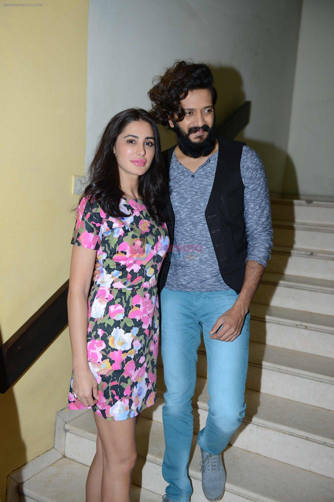 Nargis Fakhri, Riteish Deshmukh at Banjo press meet in Delhi on 19th Sept 2016