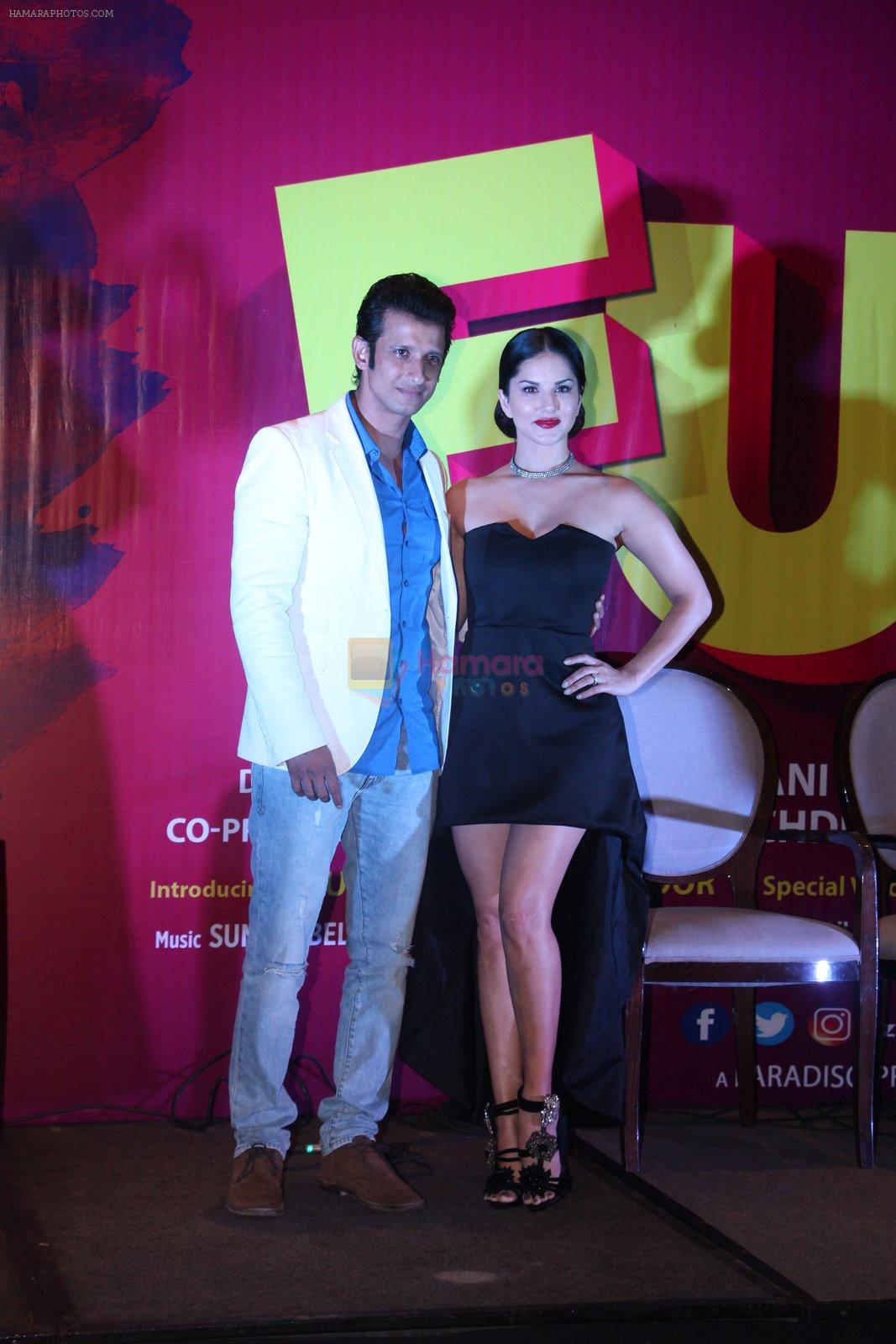 Sunny Leone, Sharman Joshi at the launch of film Fuddu song, Tu Zaroorat Nahi Tu Zaroori Hai on 20th Sept 2016