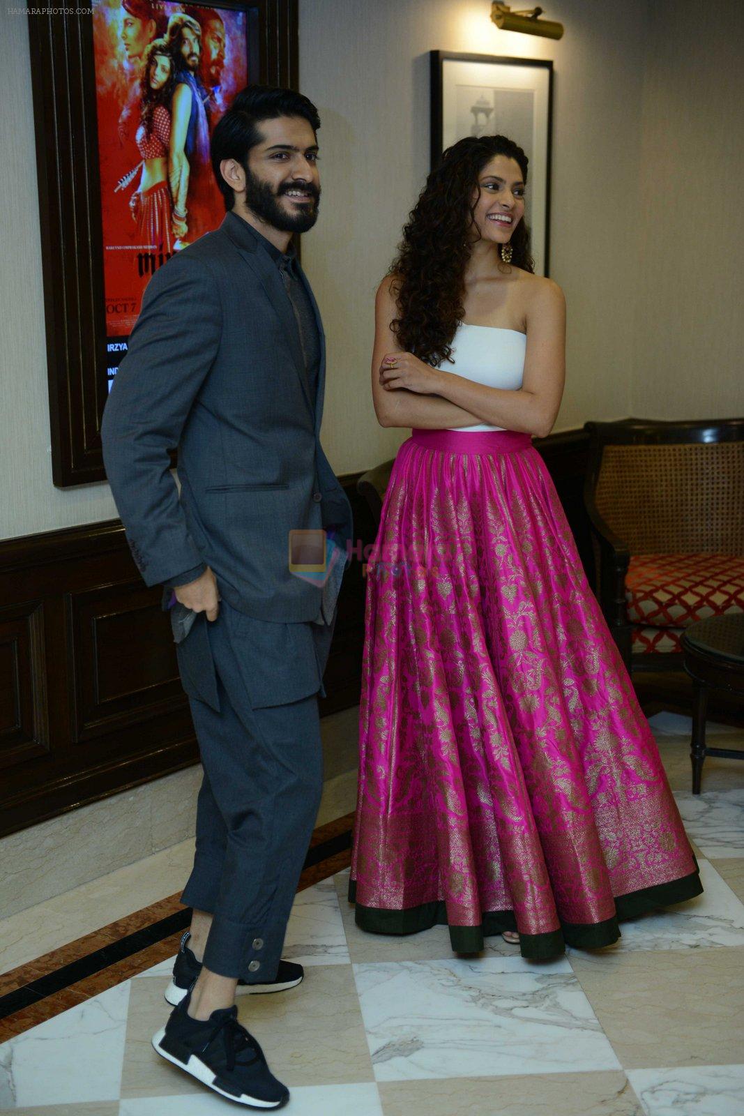 Harshvardhan Kapoor, Saiyami Kher at Mirzya press conference in delhi on n26th Sept 2016