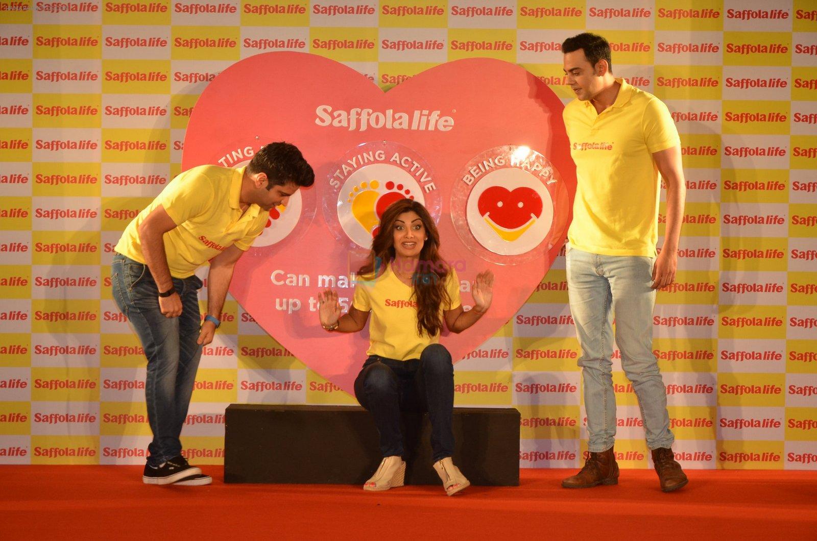 Shilpa Shetty, Kunal Kapur, Cyrus Sahukar during the World Heart Day program organized by Saffola Life in Mumbai on 28th Sept 2016