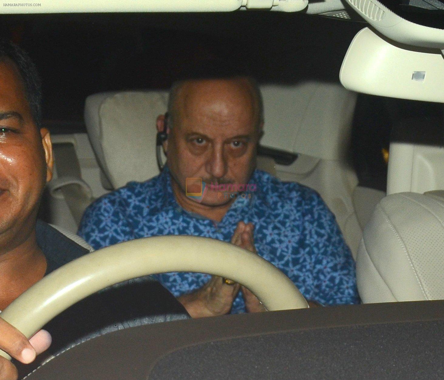 Anupam Kher snapped at a screening on 28th Sept 2016