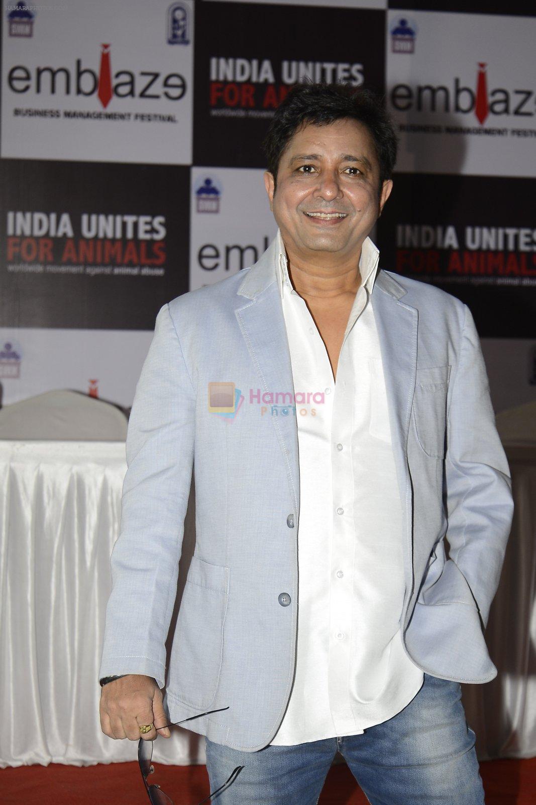 Sukhwinder Singh at India Unites for Animals Event in Mithibai college on 29th Sept 2016