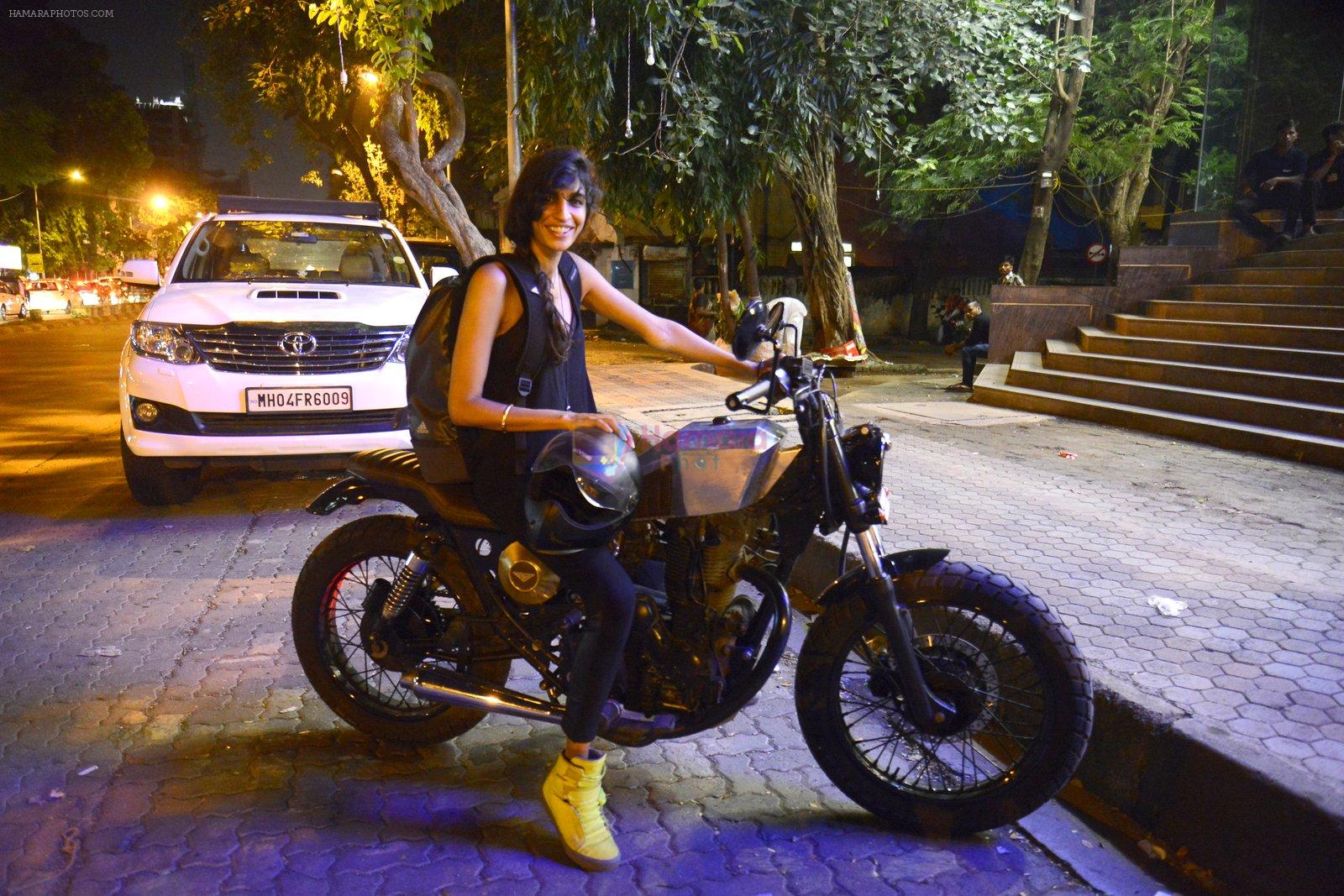 Anushka Manchanda snapped on her bike on 30th Spt 2016