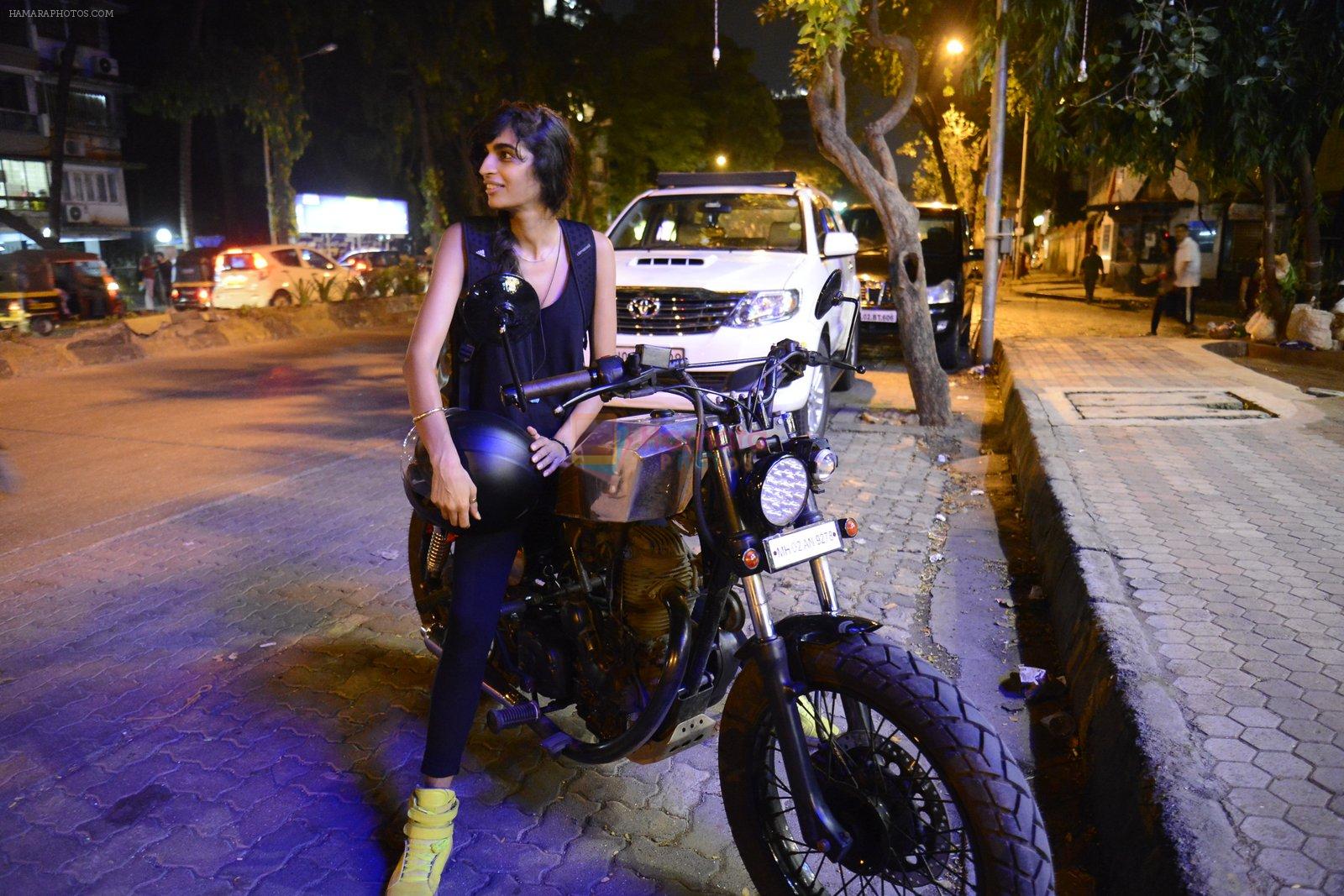 Anushka Manchanda snapped on her bike on 30th Spt 2016