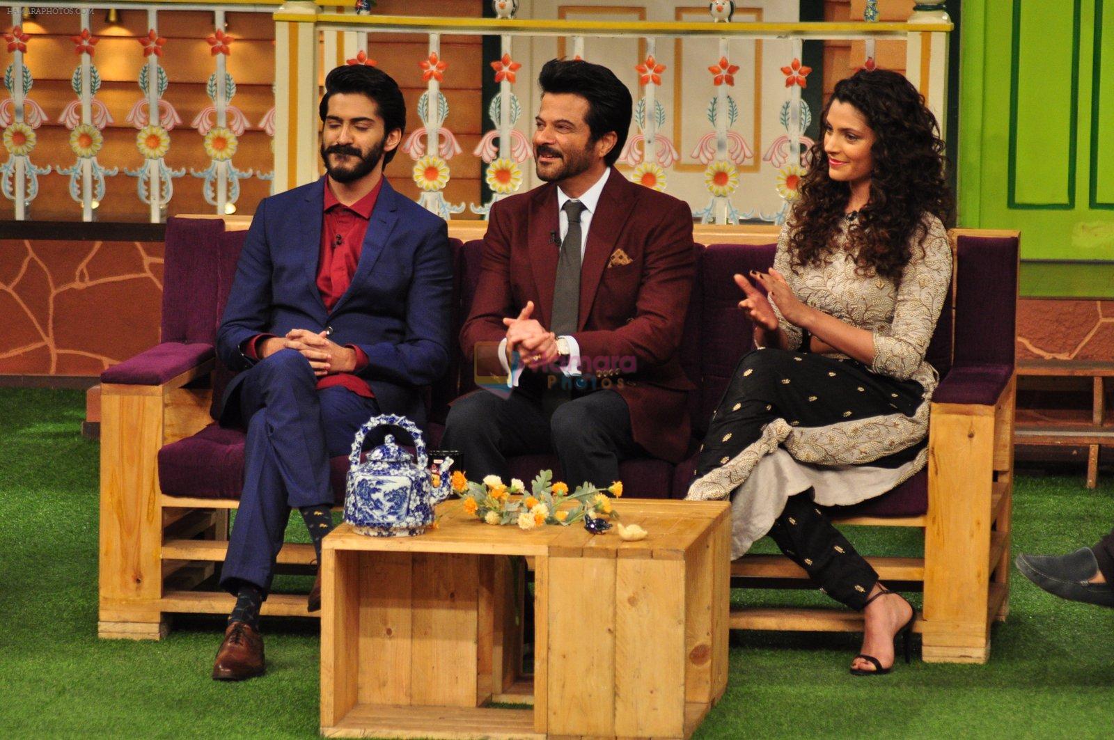 Harshvardhan Kapoor, Saiyami Kher, Anil Kapoor promotes Mirzya on the sets of The Kapil Sharma Show on 30th Sept 2016