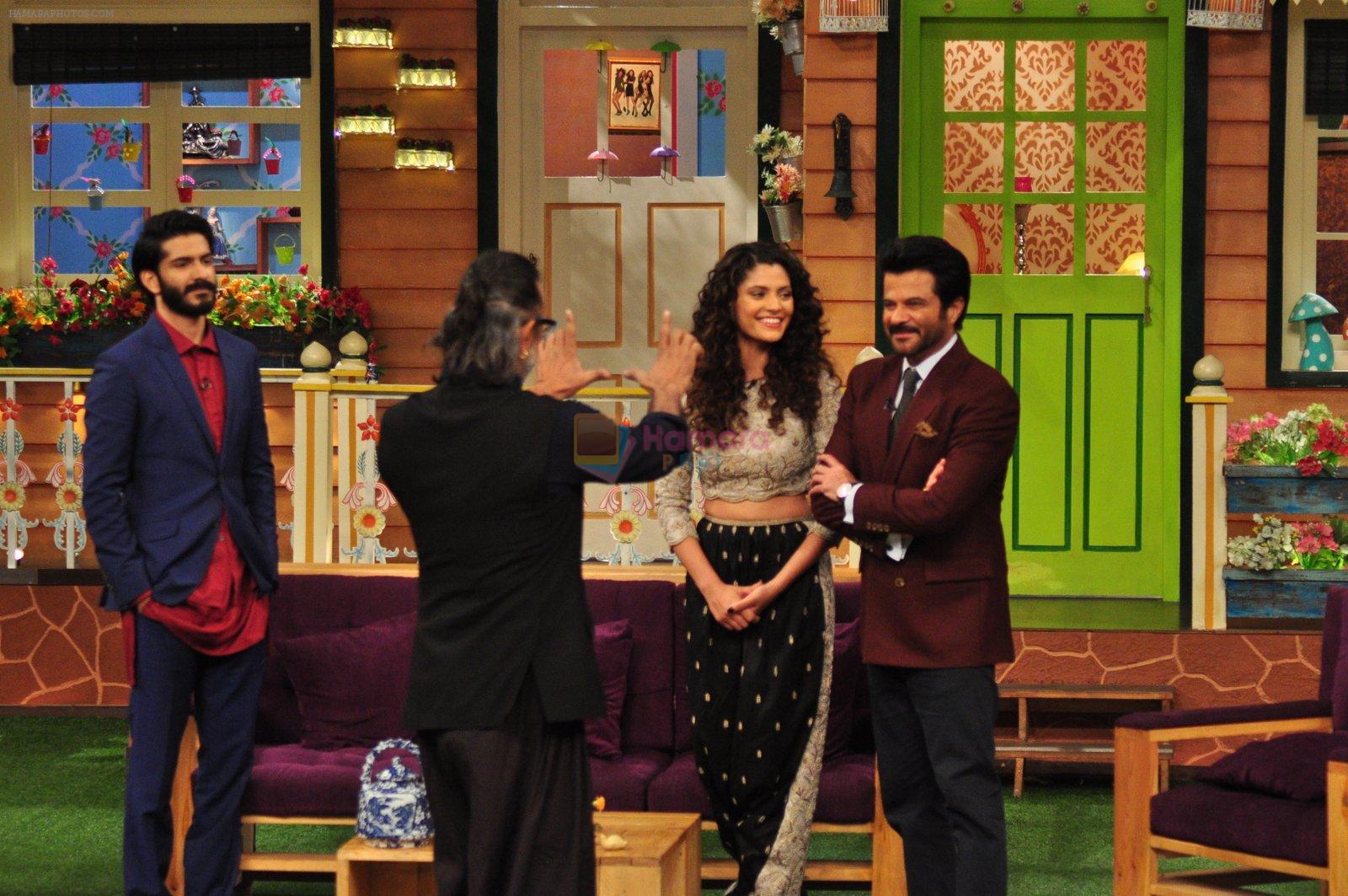 Harshvardhan Kapoor, Saiyami Kher, Anil Kapoor, Rakesh Mehra promotes Mirzya on the sets of The Kapil Sharma Show on 30th Sept 2016