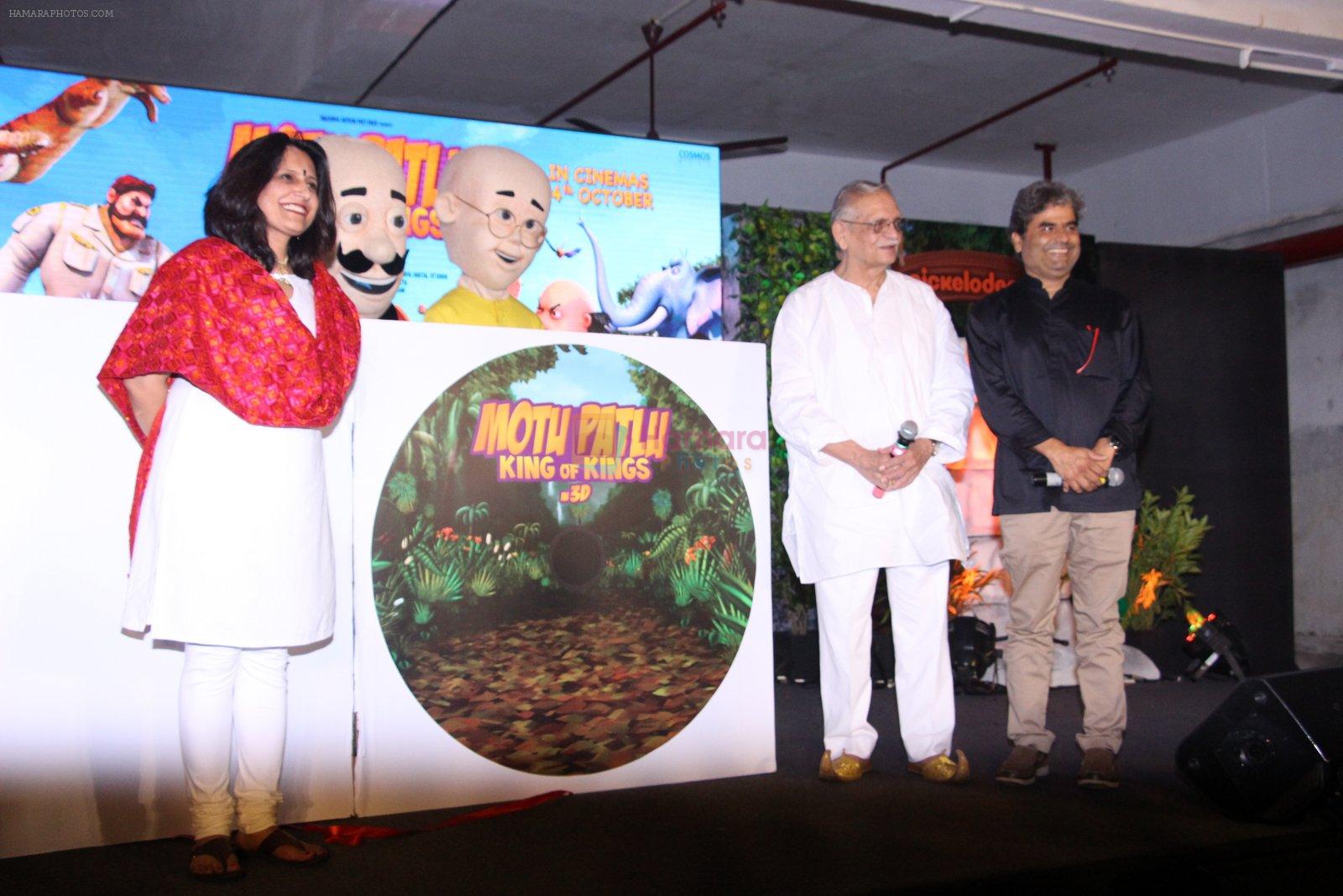 Gulzar, Vishal Bharadwaj at the music launch of Motu Patlu-bKing of Kings 3D on 4th Oct 2016