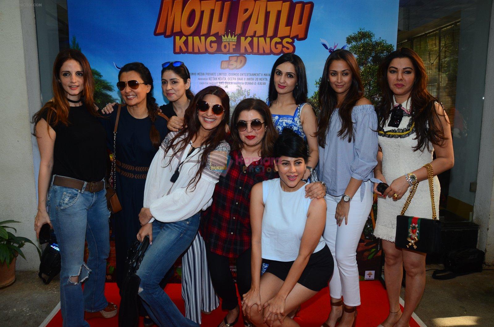 Suzanne Khan, Mini Mathur, Sonali Bendre, Farah Khan, Anu Dewan, Gayatri Joshi, Kehkashan at Motu Patlu screening in Mumbai on 9th Oct 2016