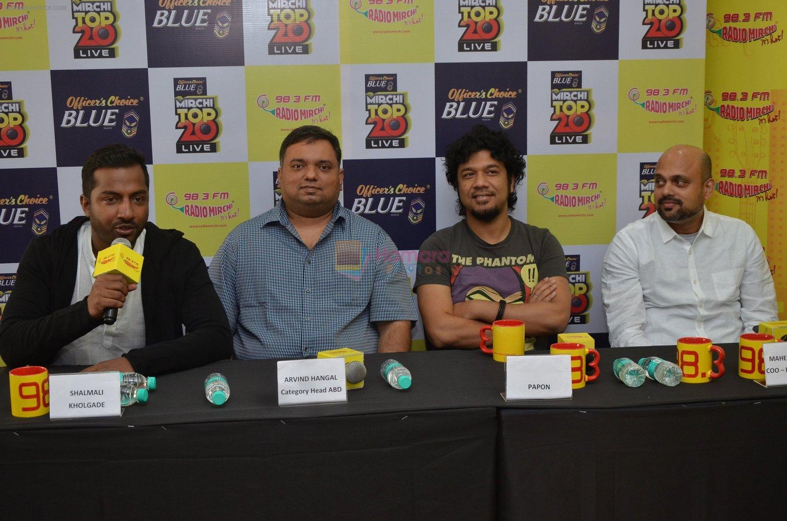 Papon at the Announcement Of Mirchi Top 20 Concert on 10th Oct 2016