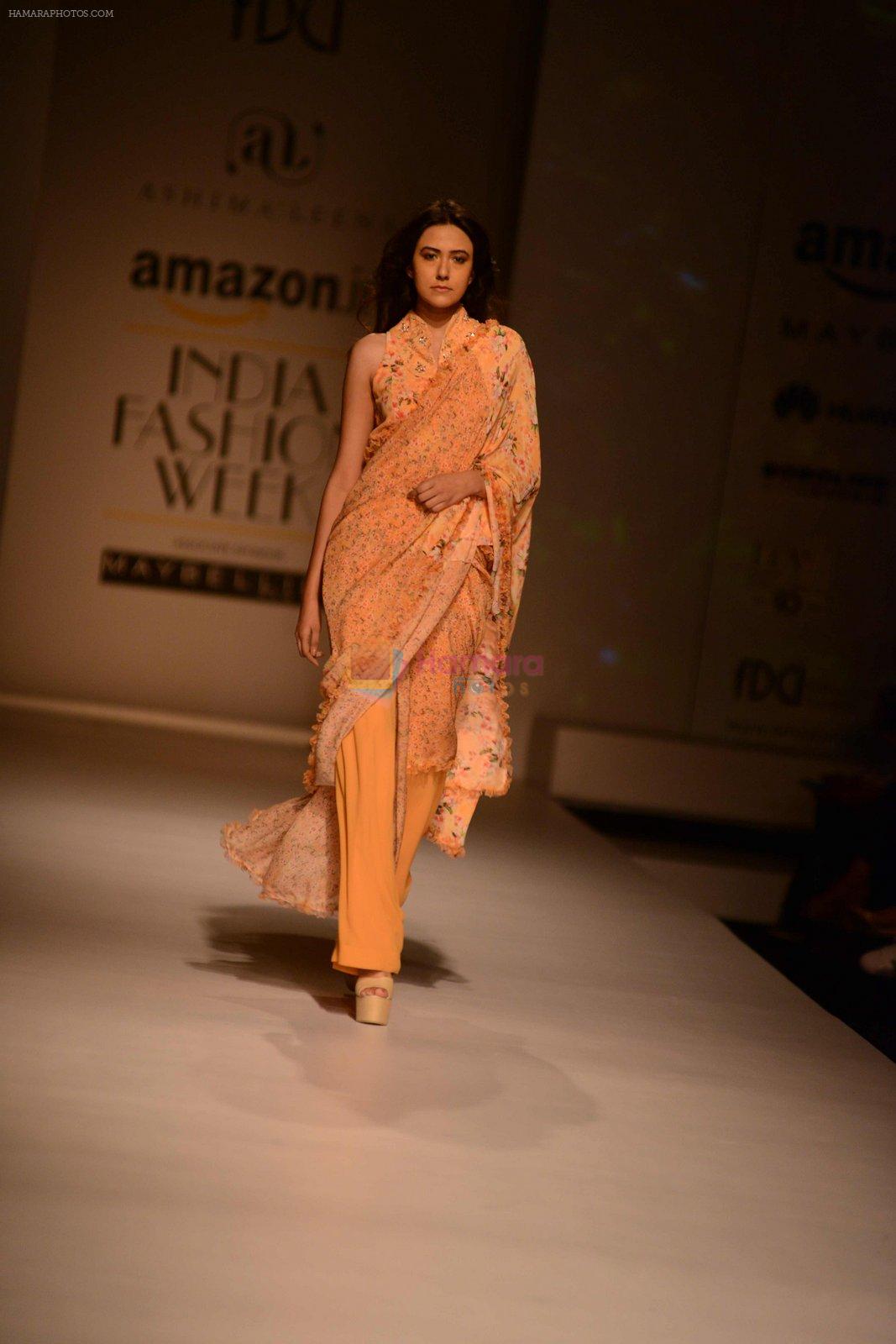 Model walk the ramp for Asheema Leena show on day 2 of AIFW on 14th Oct 2016