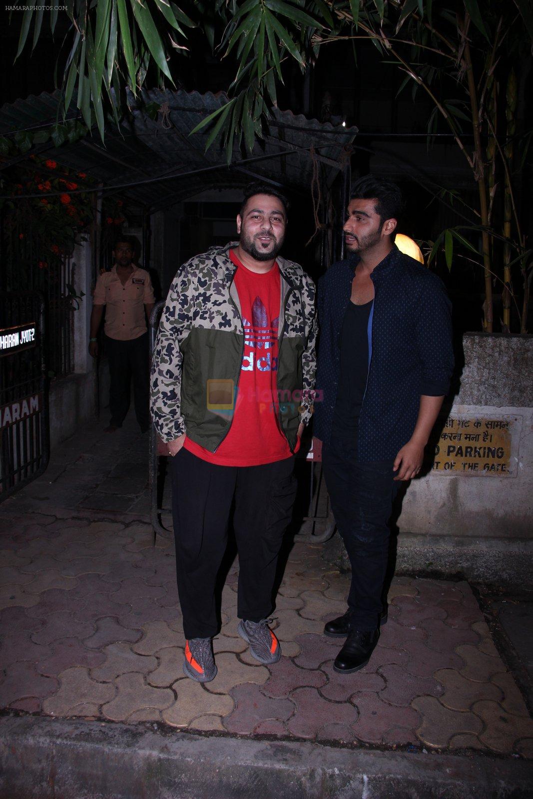 Arjun Kapoor snapped with Badshah on 14th Oct 2016