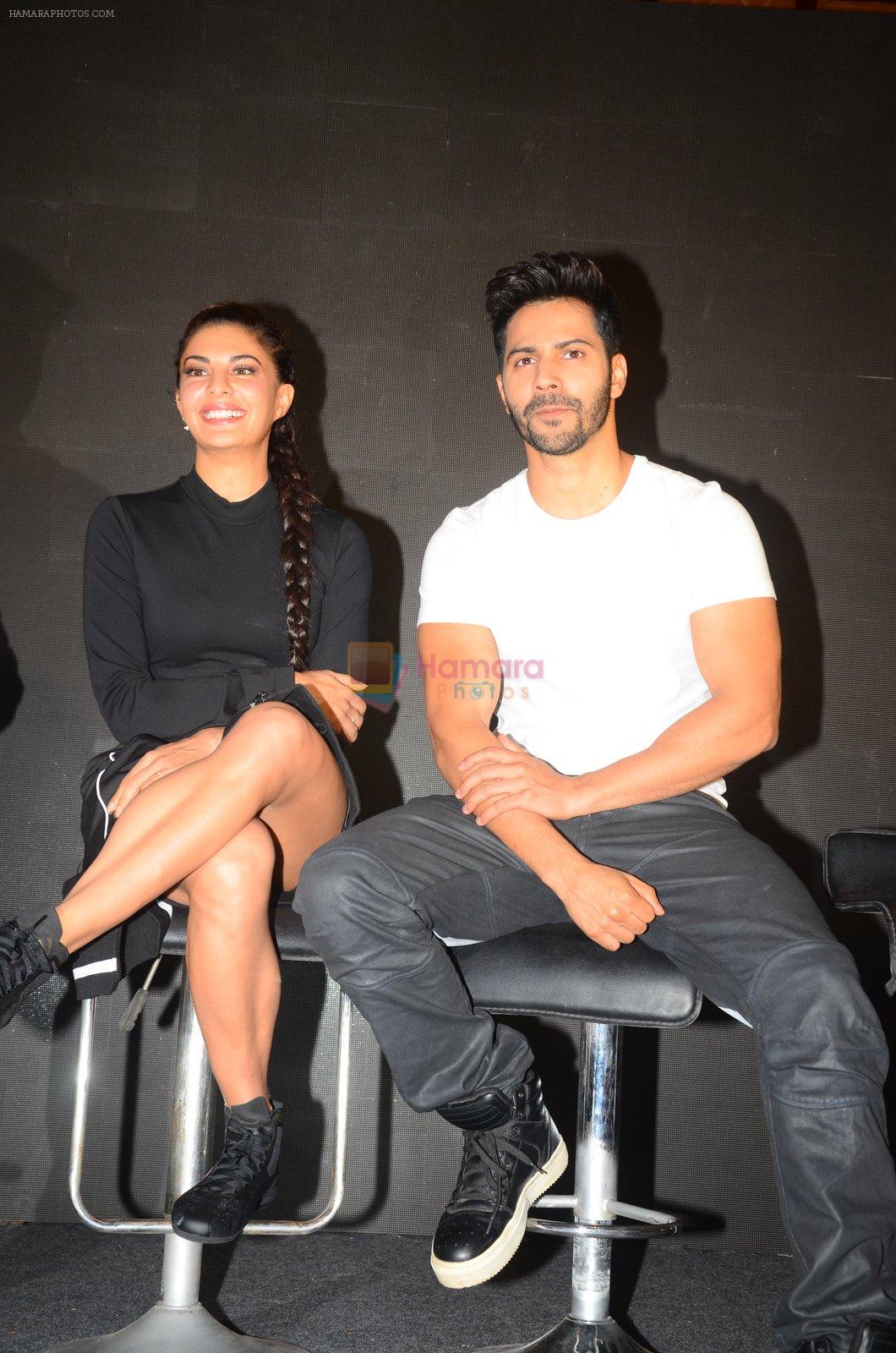 Jacqueline Fernandez, Varun Dhawan during the success party of the film Dishoom on 14th Oct 2016