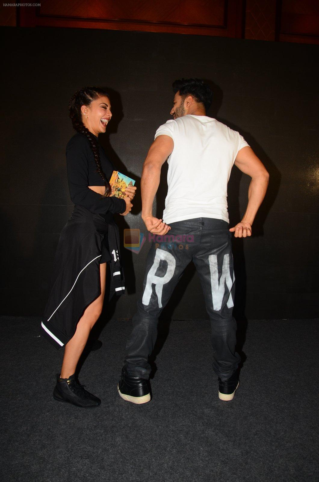 Jacqueline Fernandez, Varun Dhawan during the success party of the film Dishoom on 14th Oct 2016