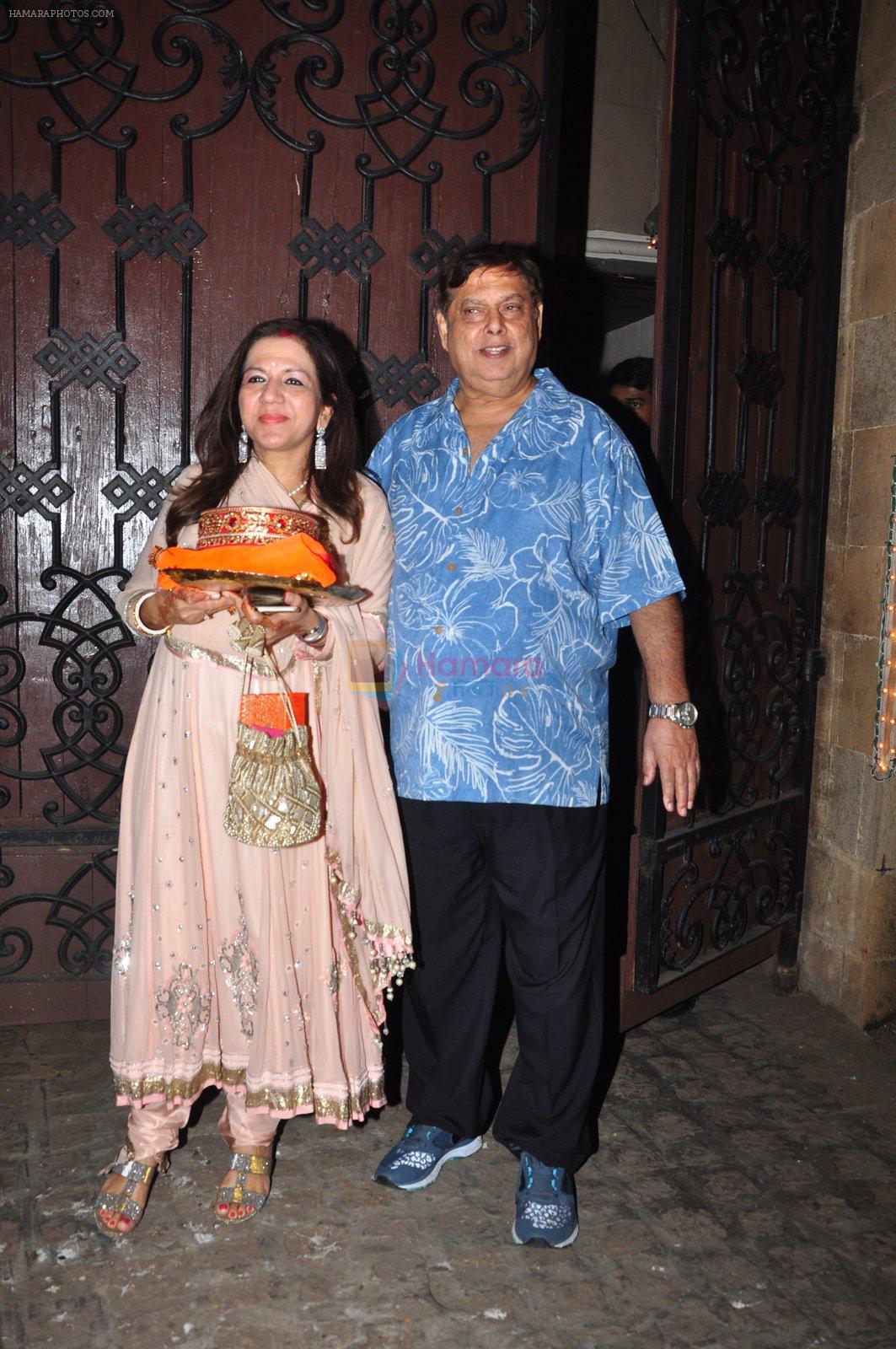 David Dhawan celebrate Karva Chauth at Anil Kapoor�s house in Juhu on 19th Oct 2016