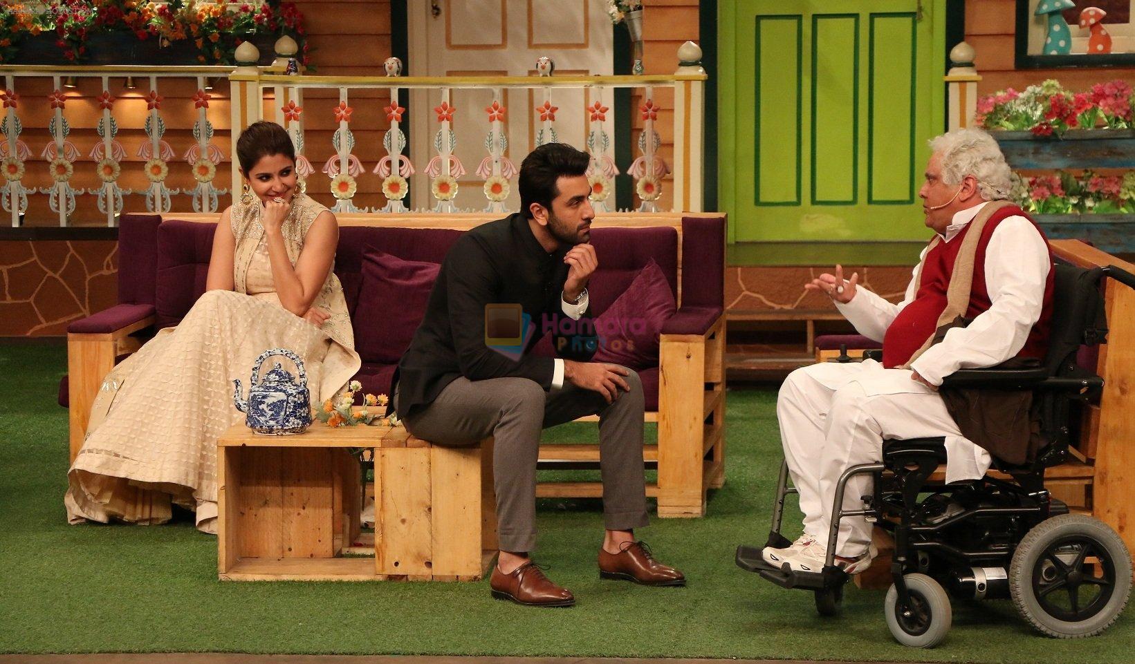Ranbir Kapoor, Anushka Sharma at the promotion of Ae Dil Hai Mushkil on the sets of Kapil Sharma Show on 19th Oct 2016