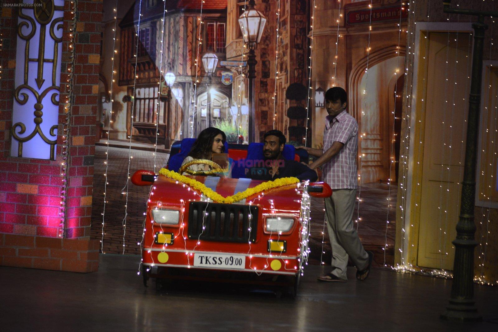Ajay Devgan, Kajol promote Shivaay on the sets of The Kapil Sharma Show on 22nd Oct 2016