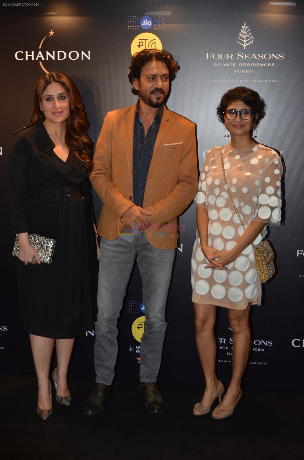 Kareena Kapoor, Irrfan Khan, Kiran Rao at Chandon, Four Seasons bash hosted by Kiran Rao on 24th Oct 2016