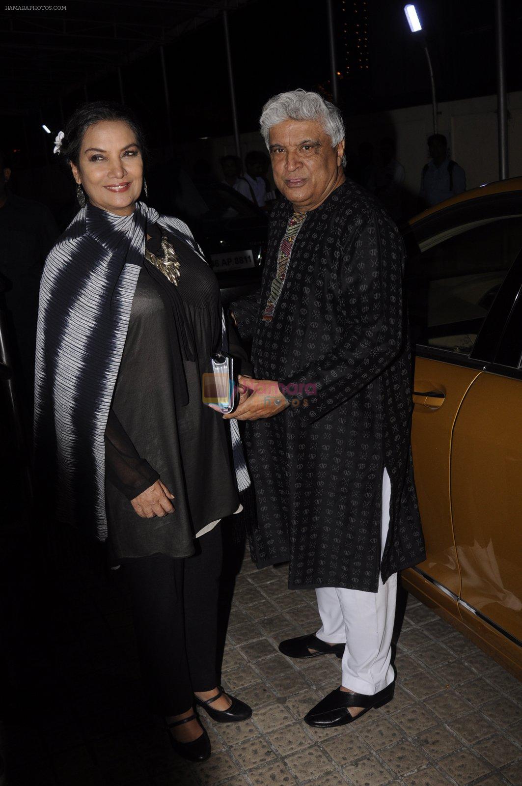 Javed Akhtar, Shabana Azmi  at Ae Dil Hai Mushkil screening on 25th Oct 2016