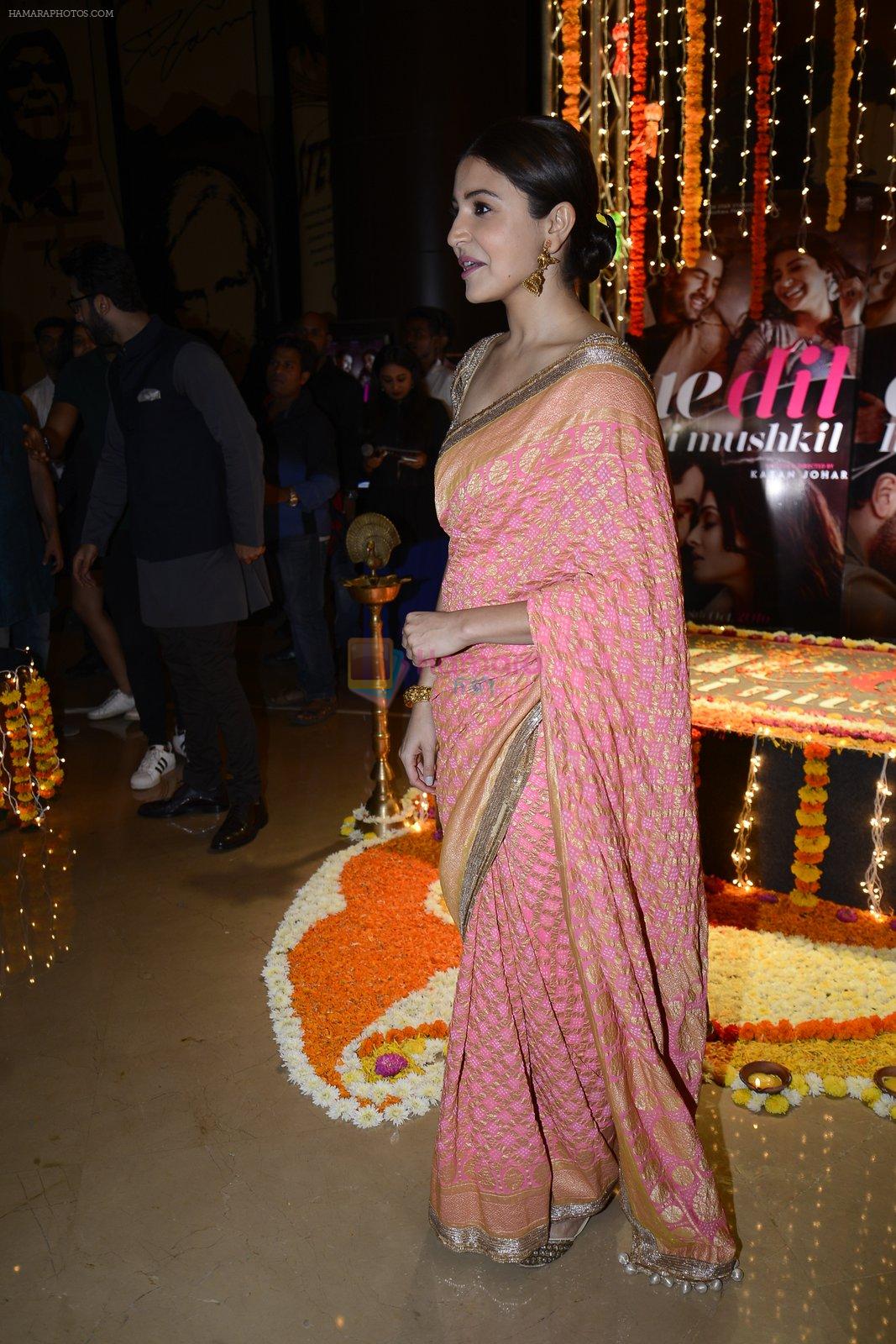 Anushka Sharma at Ae Dil Hai Mushkil diwali celebrations on 29th Oct 2016