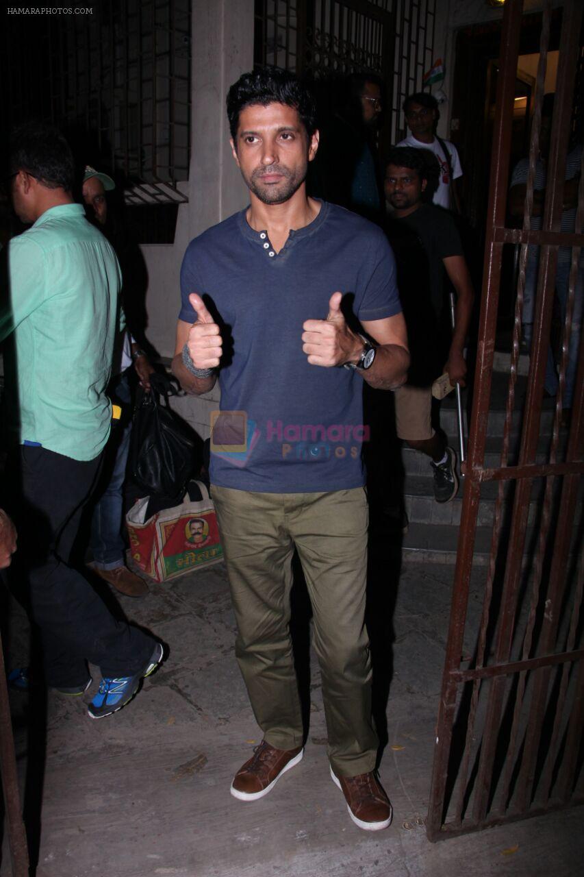 Farhan Akhtar snapped at Rock on 2 dubbing on 29th Oct 2016