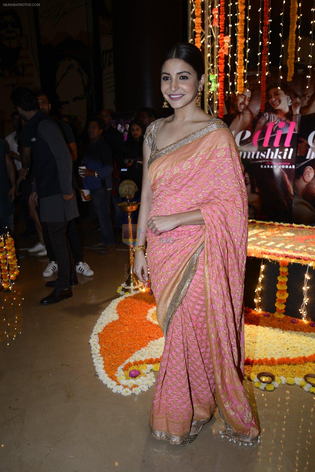 Anushka Sharma at Ae Dil Hai Mushkil diwali celebrations on 29th Oct 2016