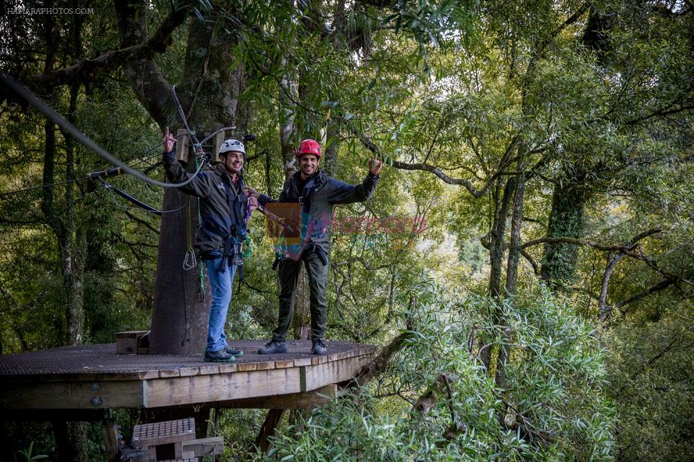 Sidharth experiencing the thrill of ziplining in New Zealand