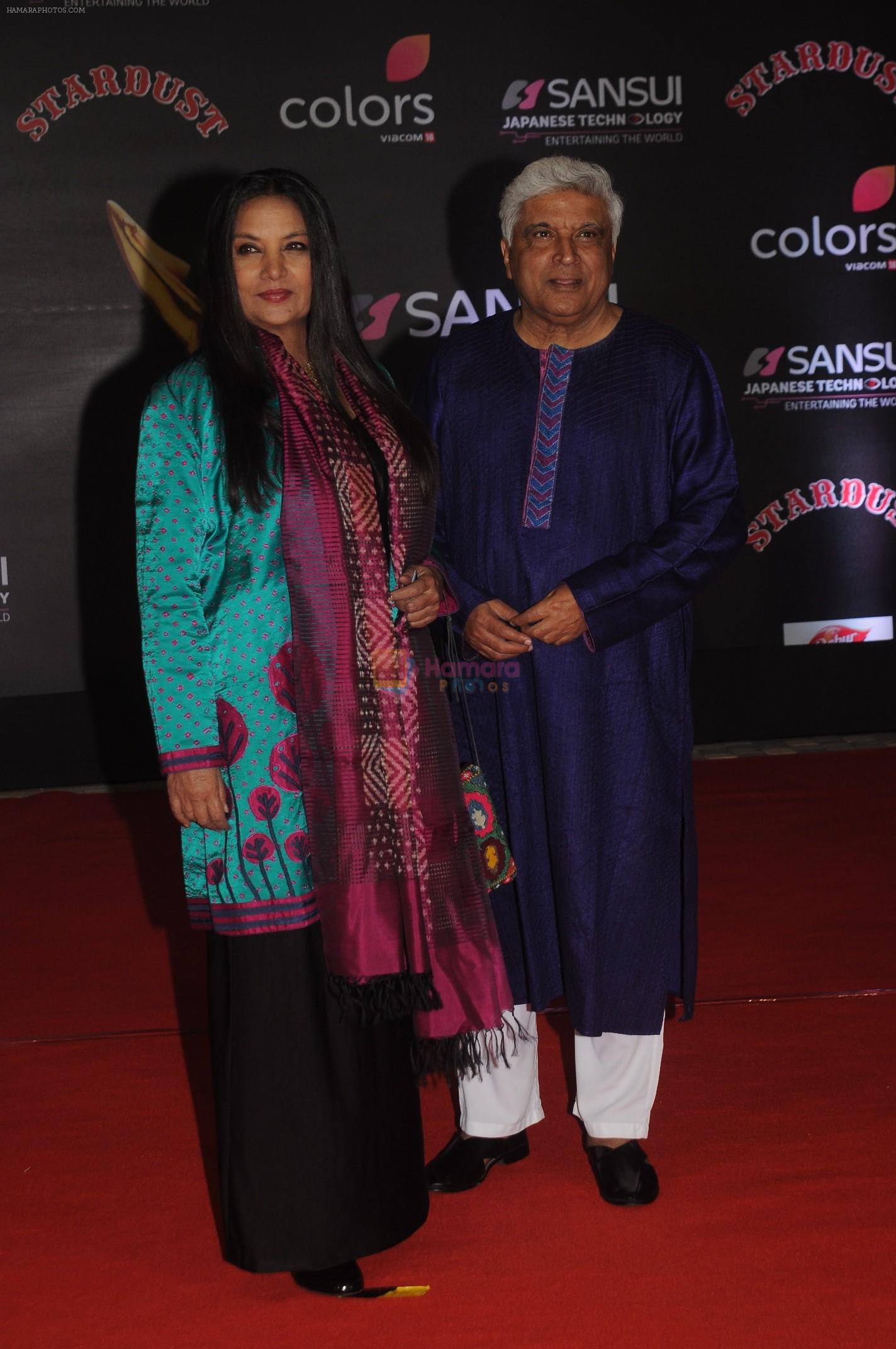 Shabana Azmi and Javed Akhtar at Sansui COLORS Stardust Awards