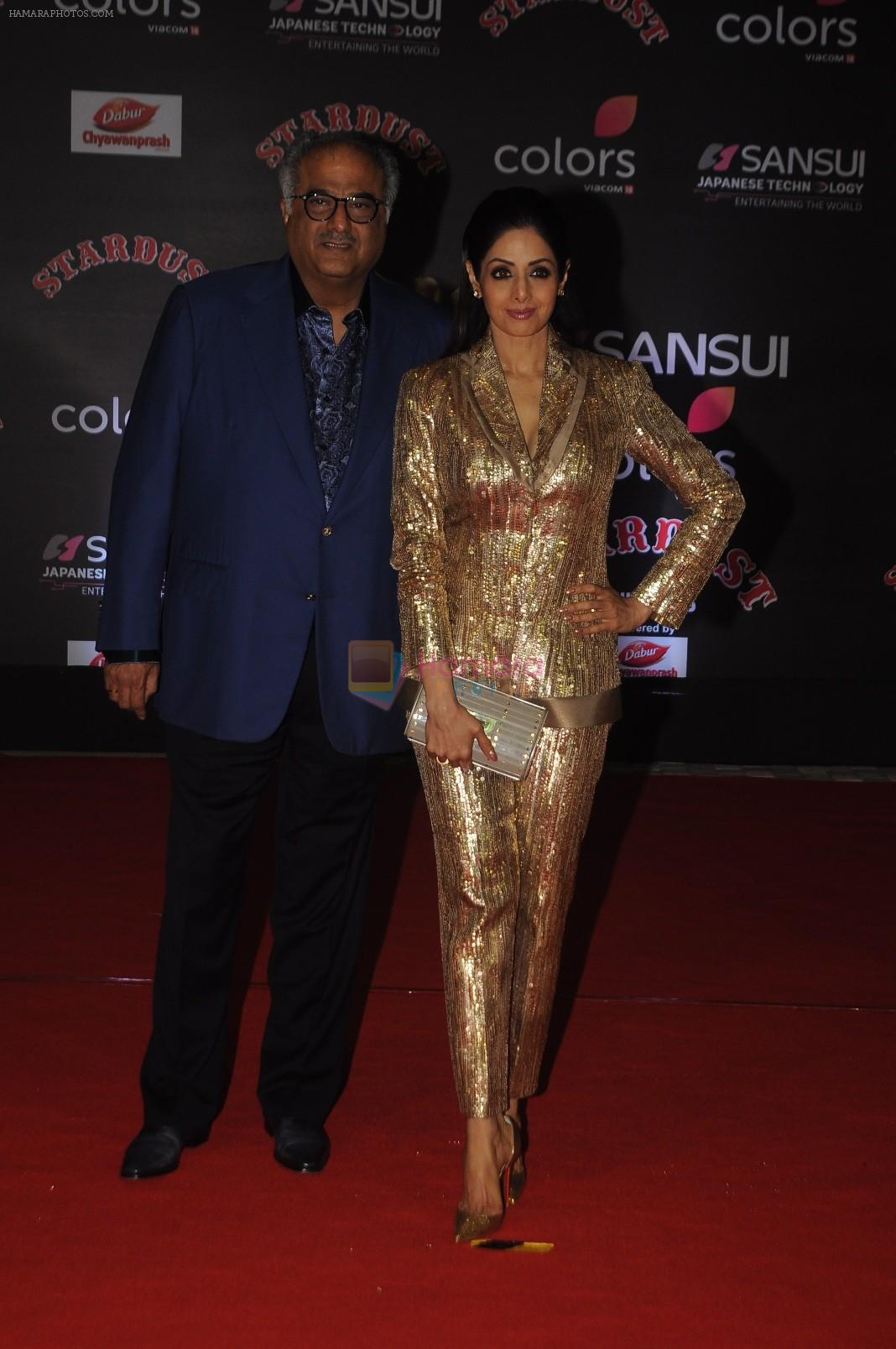 Sridevi and Boney Kapoor at Sansui COLORS Stardust Awards