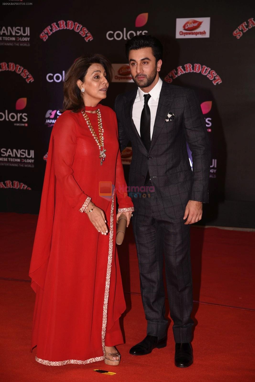 Neetu Singh, Ranbir Kapoor  at 14th Sansui COLORS Stardust Awards on 19th Dec 2016