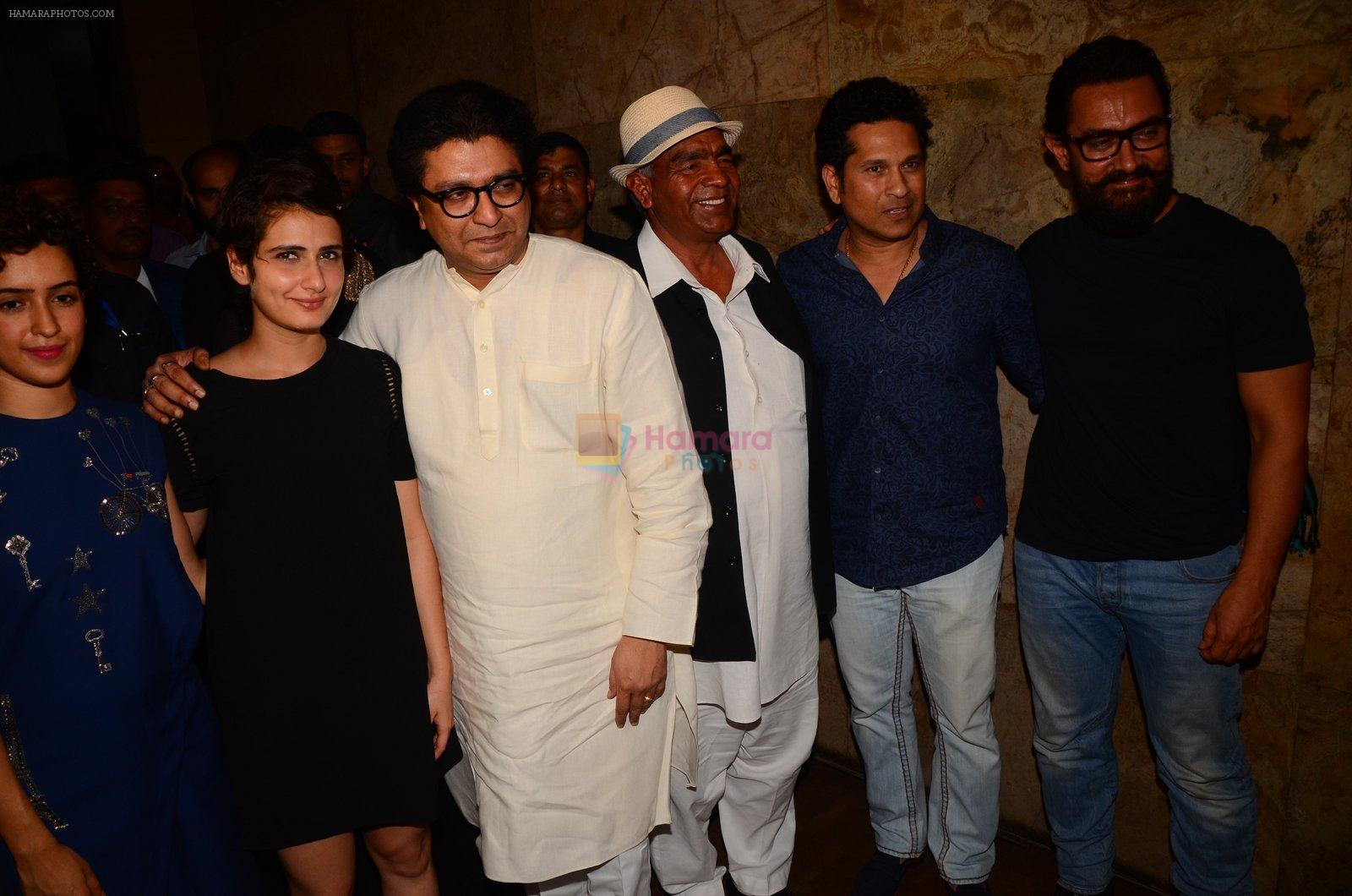 Aamir Khan, Sachin Tendulkar at Dangal Screening on 20th Dec 2016