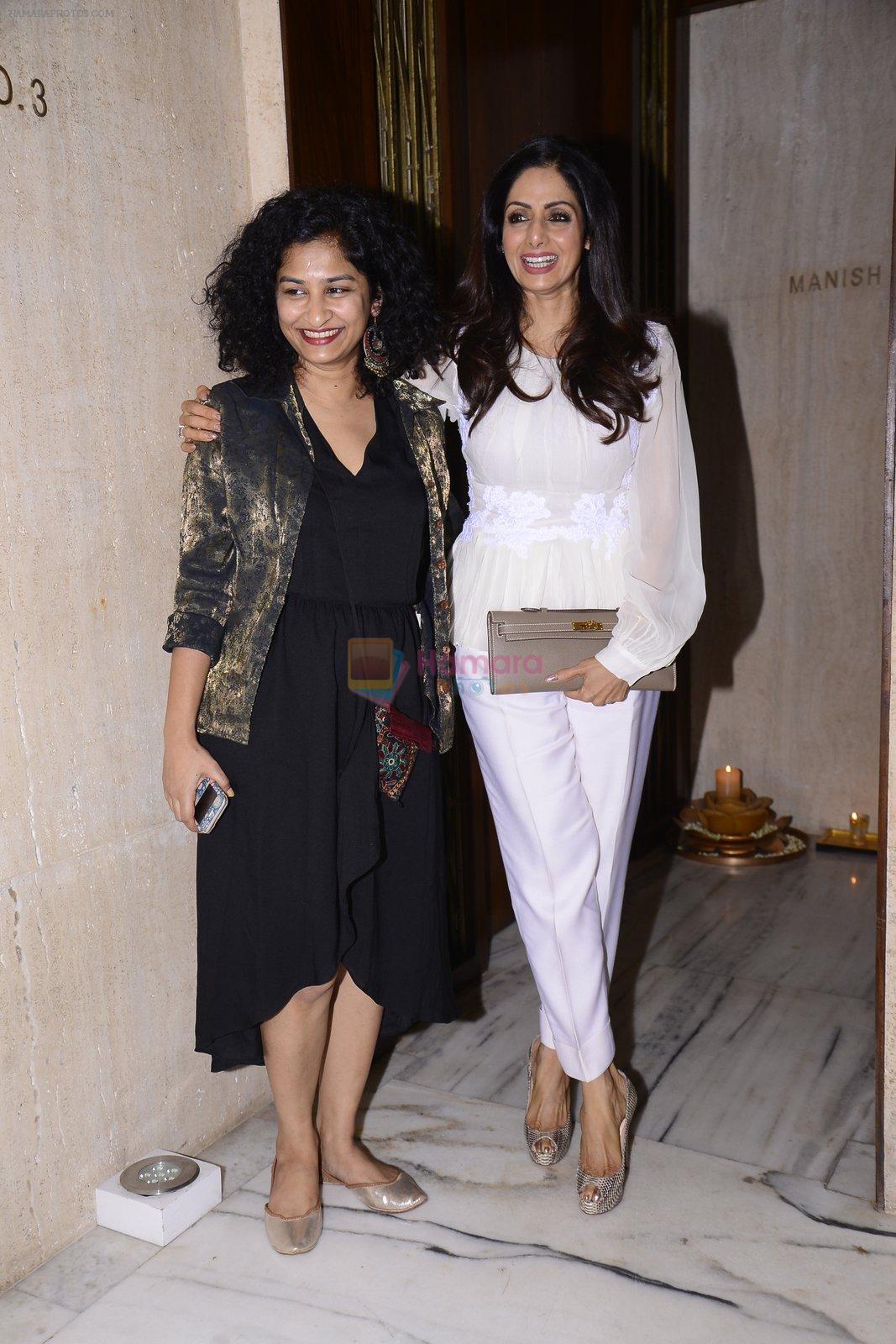 Sridevi at Manish Malhotra hosts dinner for Vogue International�s Suzy Menkes on 6th Jan 2016