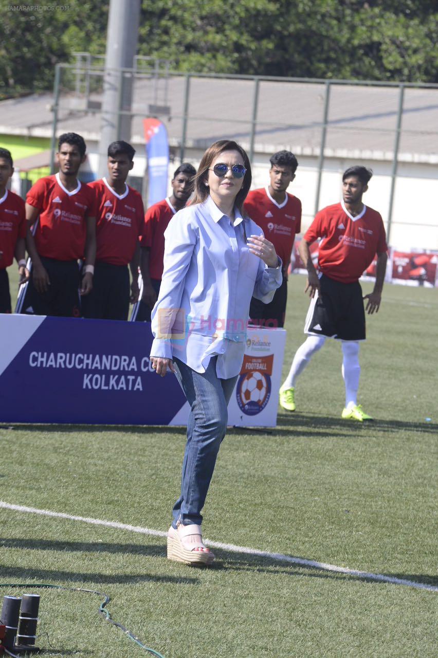 Nita Ambani at national soccer finals for schools on 7th Jan 2017