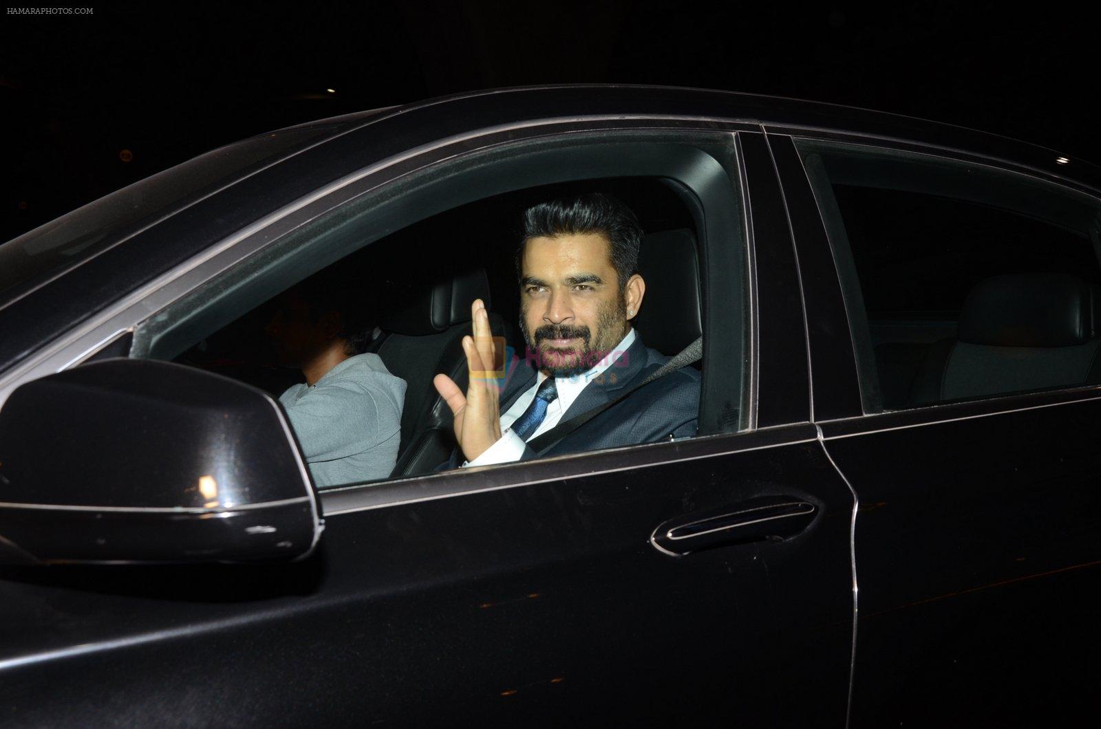 Madhavan snapped as they go for filmfare pre party on 9th Jan 2017