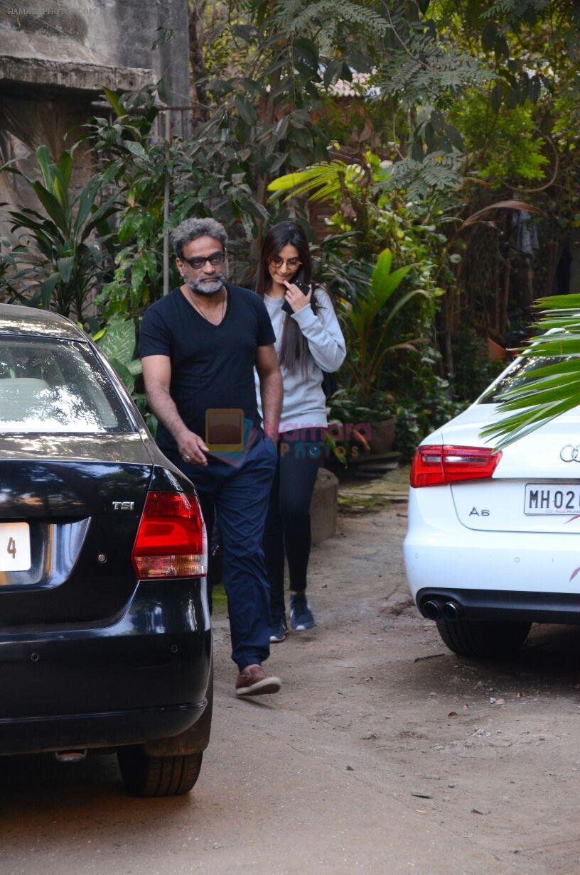 Sonam Kapoor snapped with director balki