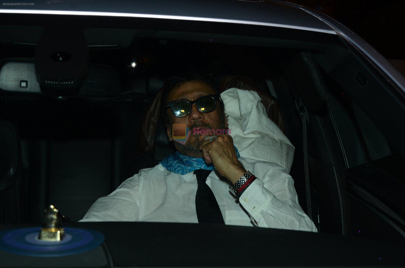 Jackie Shroff snapped as they go for filmfare pre party on 9th Jan 2017