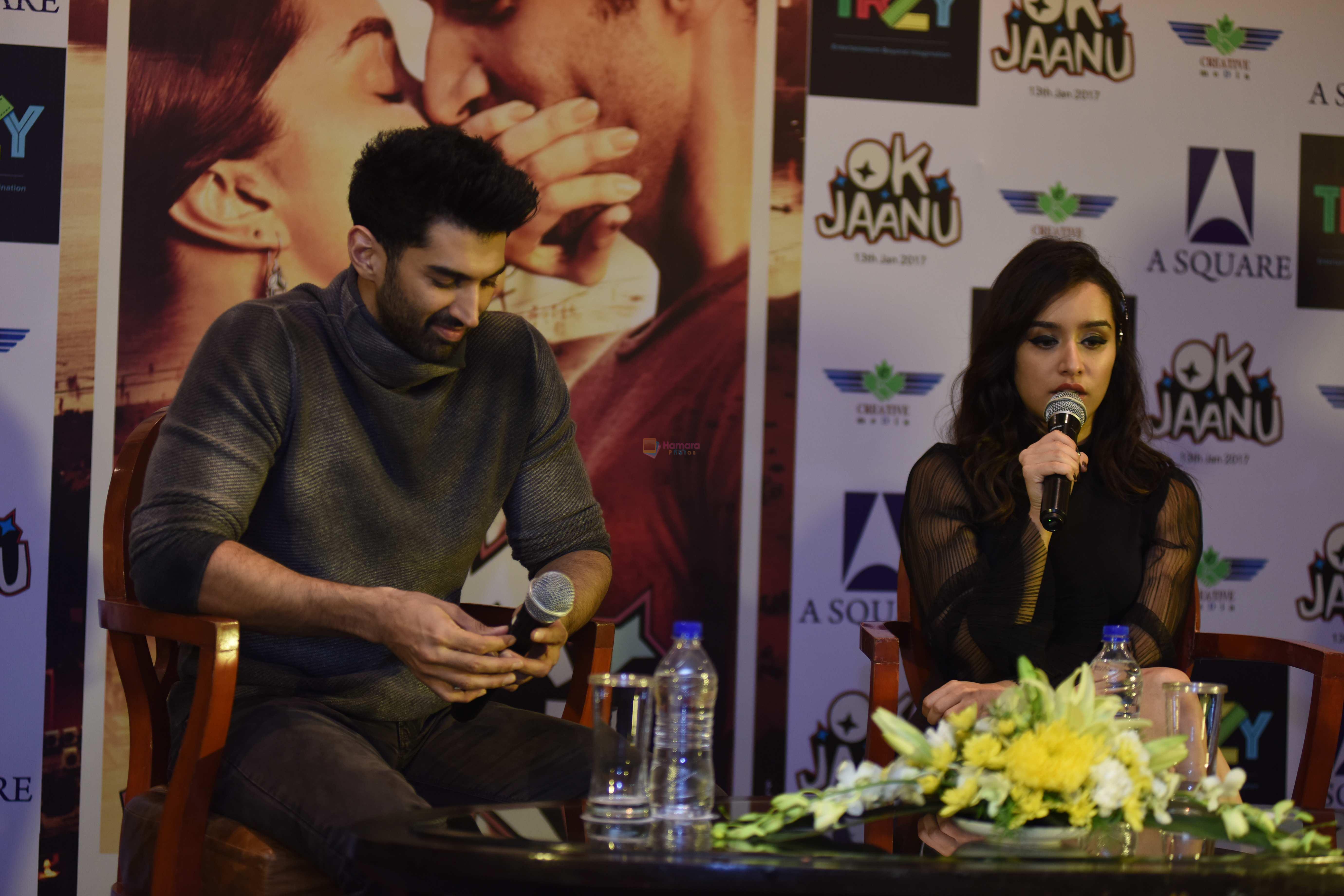 Shraddha Kapoor, Aditya Roy Kapoor promotes Ok Jaanu in Delhi on 11th Jan 2017