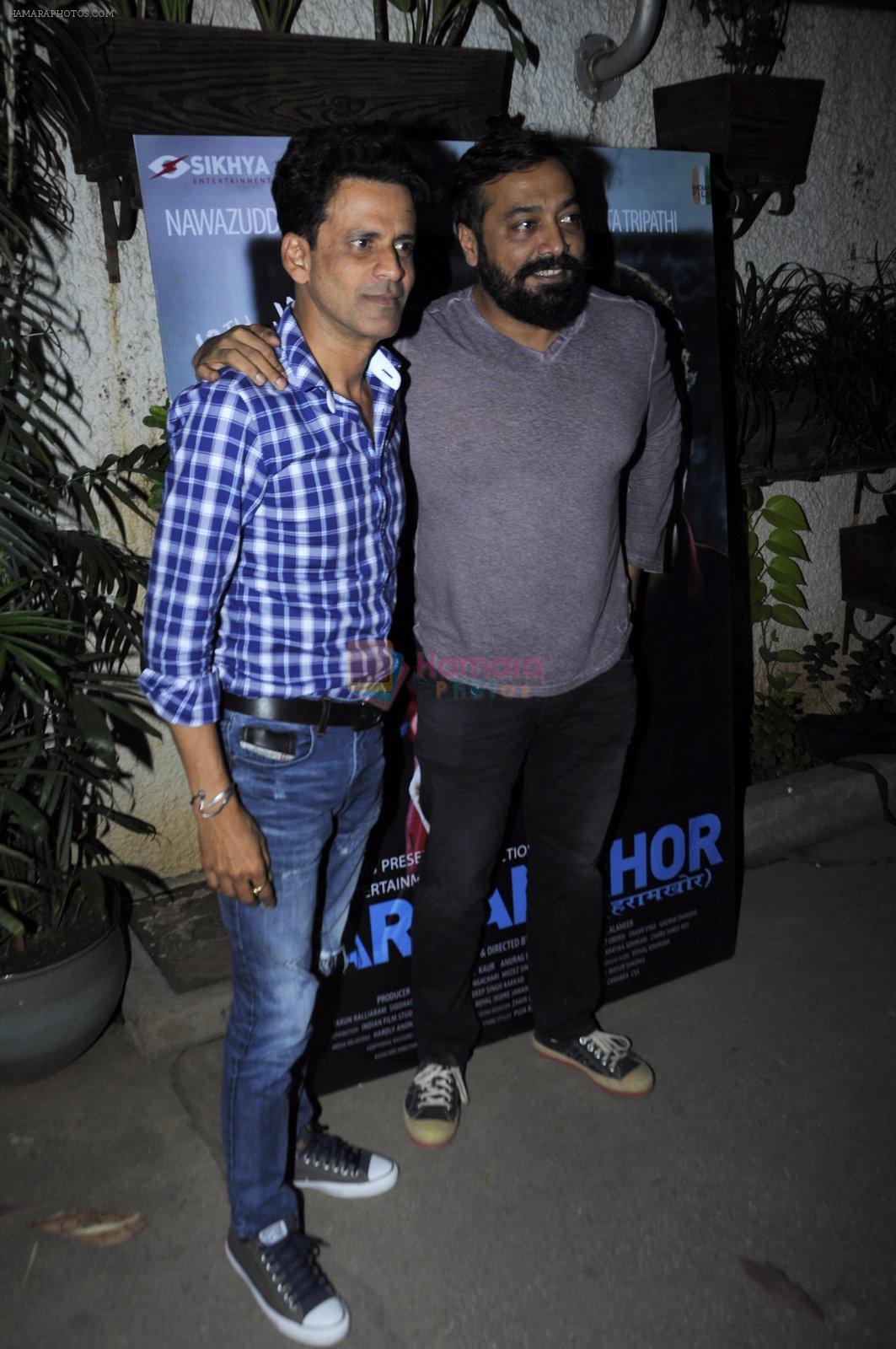 Manoj Bajpai, Anurag Kashyap at Haramkhor screening in Mumbai on 11th Jan 2017