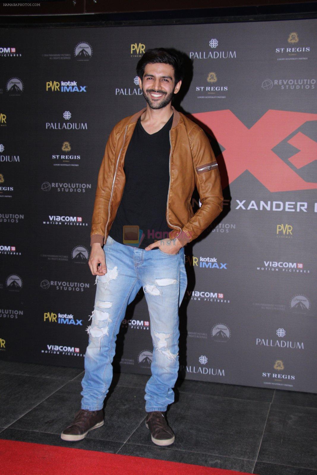 Karthik Aryan at XXX Premiere on 12th Jan 2017