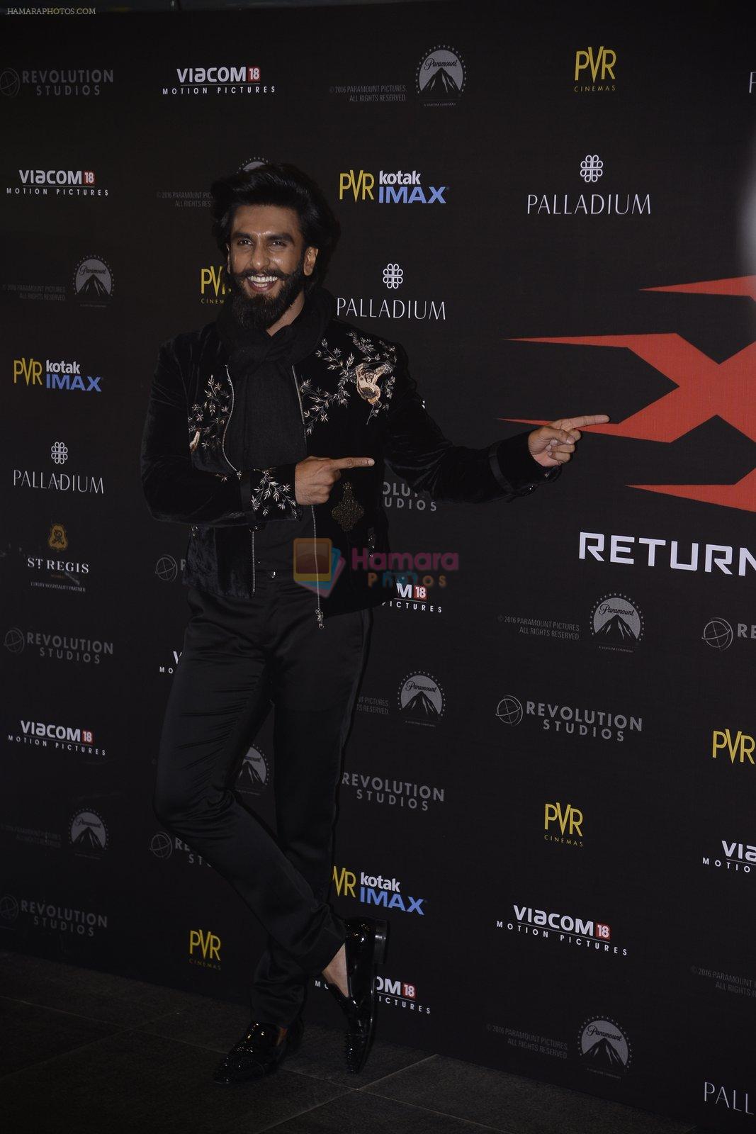 Ranveer Singh at XXX Premiere on 12th Jan 2017