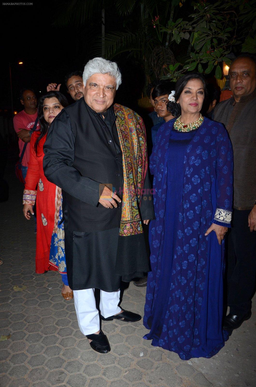 Javed Akhtar, Shabana Azmi at Kaifi Azmi Bday on 14th Jan 2017