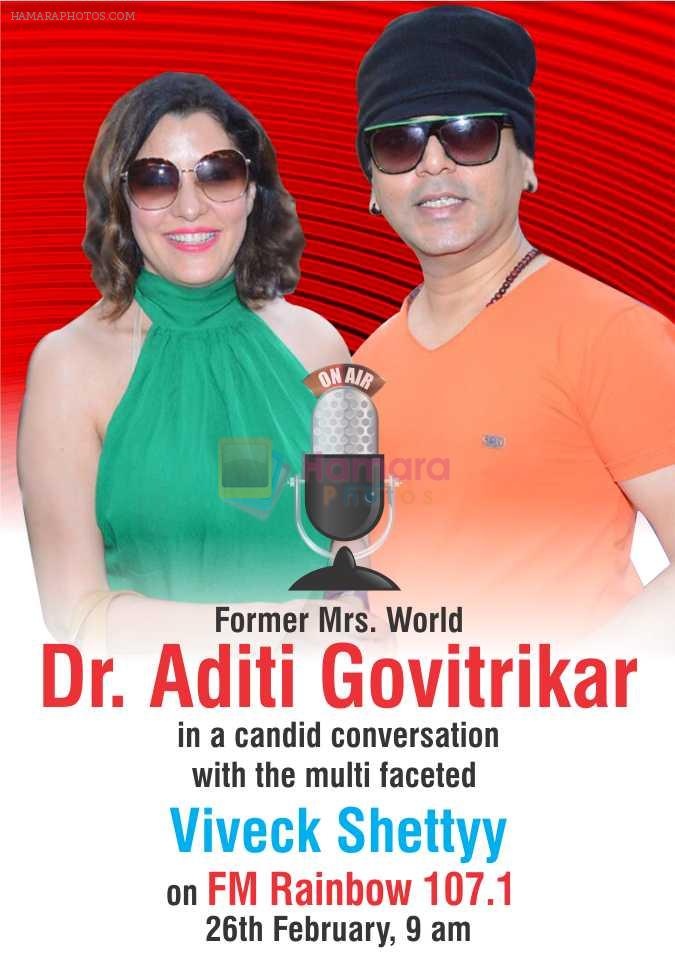Aditi Govitrikar with Viveck Shettyy on FM Rainbow 107.1