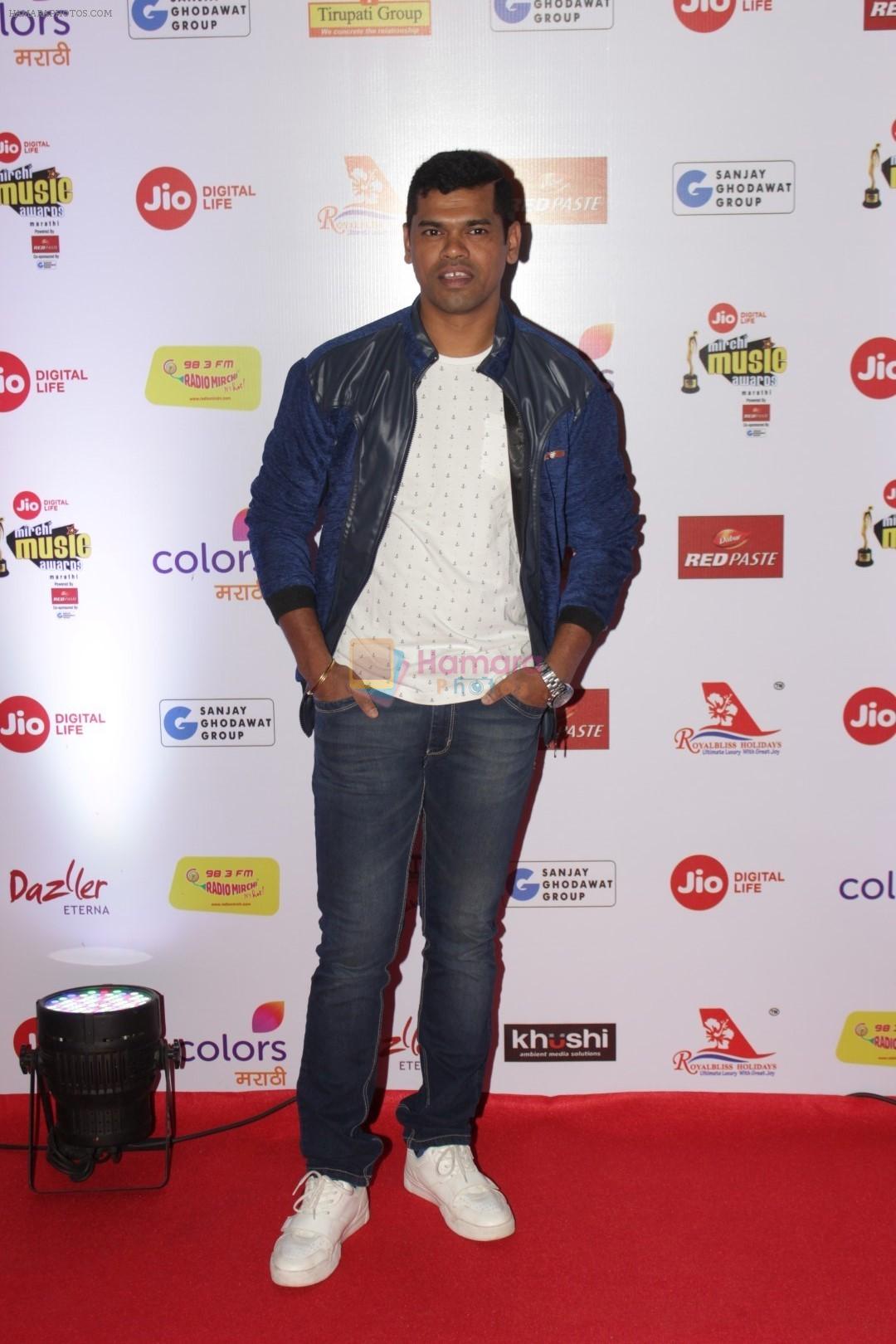 Siddhartha Jadhav at The Red Carpet Of Mirchi Music Marathi Awards on 27th Feb 2017