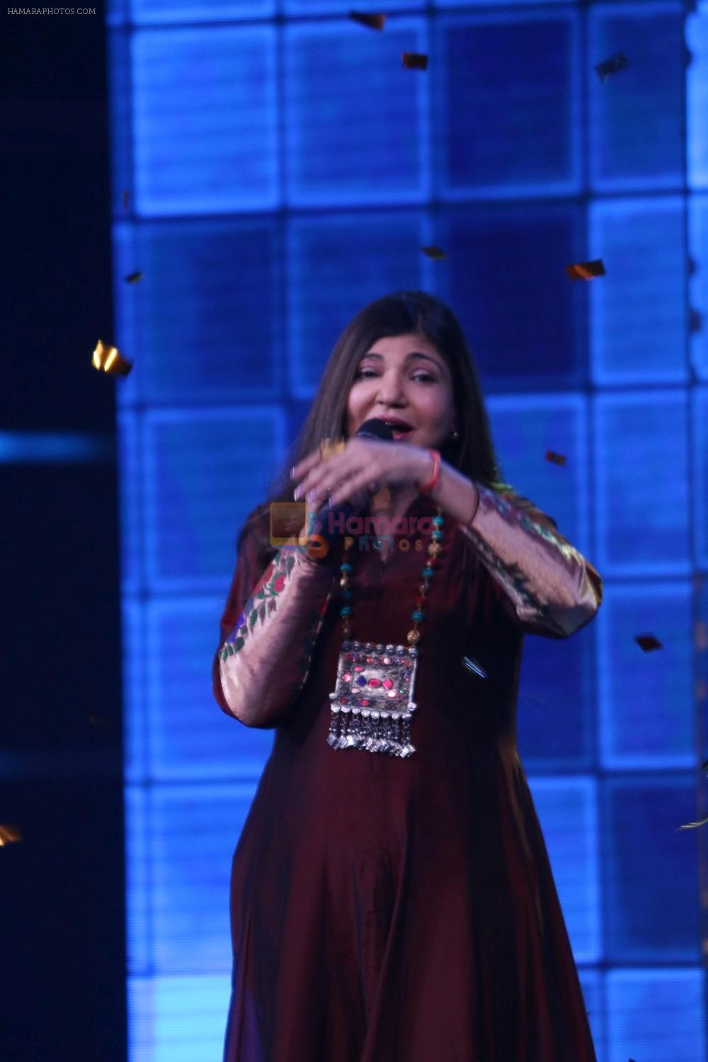 Alka Yagnik At Semi Finale Of The Voice India Season 2 on 6th March 2017