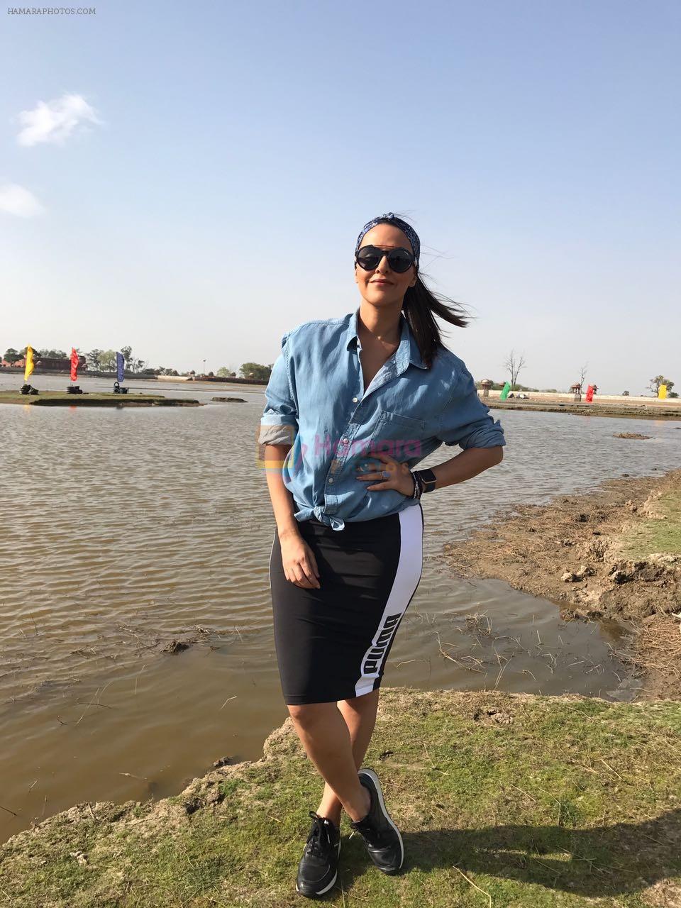 Neha Dhupia on the sets of Roadies on 22nd March 2017