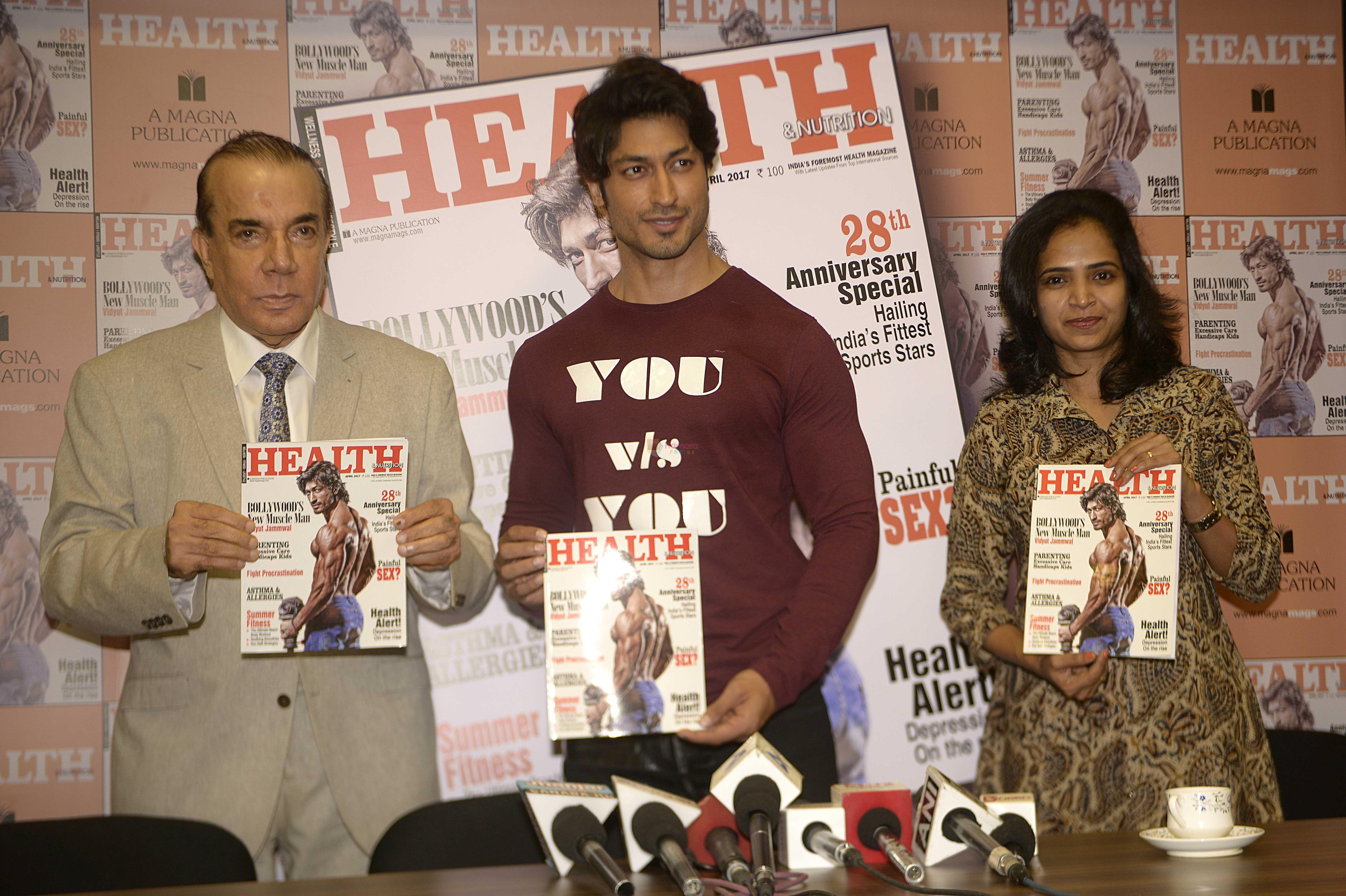 Vidyut jammwal On Cover Page Of Health & Nutrition Magazine on 23rd March 2017