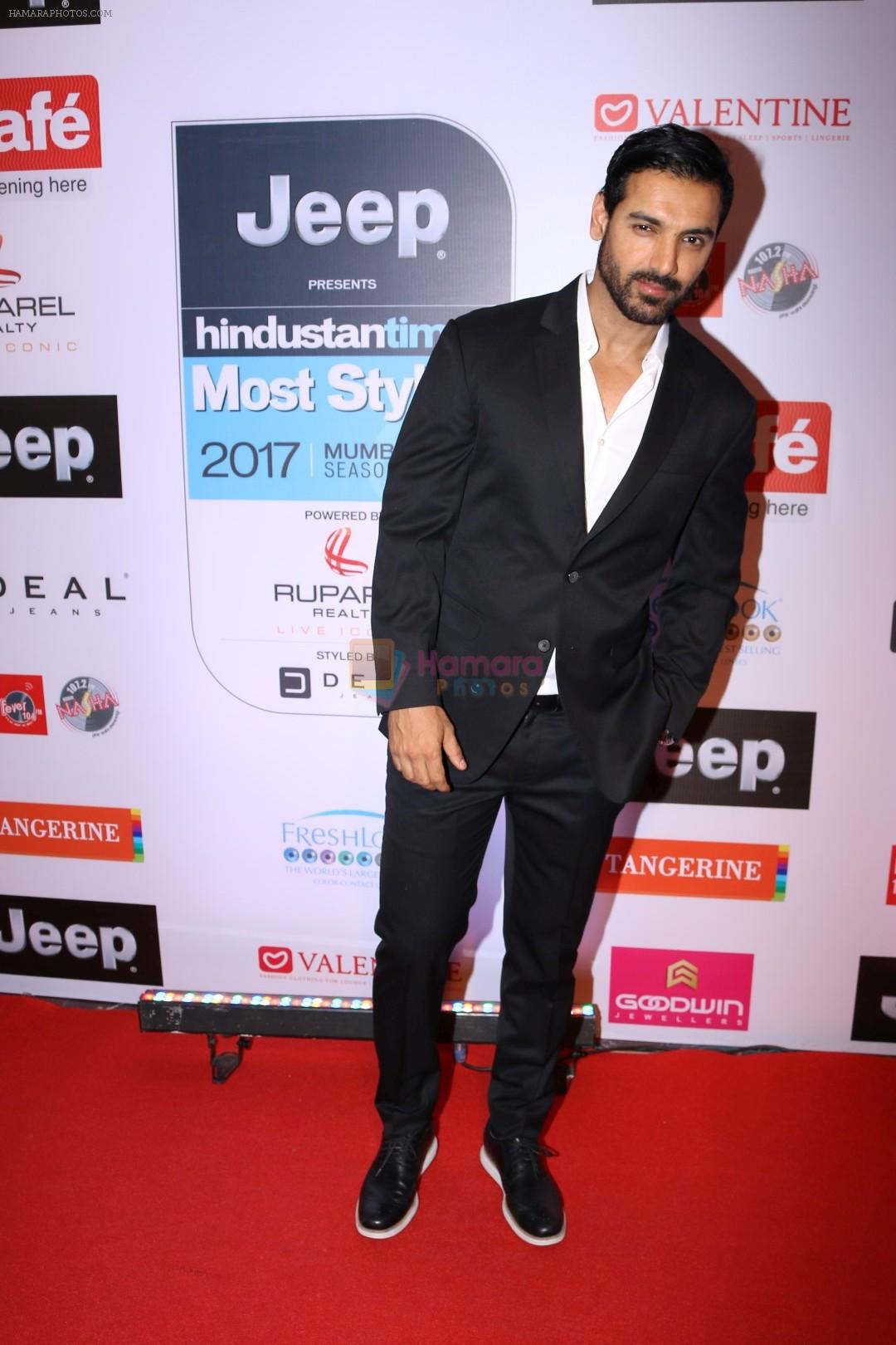 John Abraham at the Red Carpet Of Most Stylish Awards 2017 on 24th March 2017