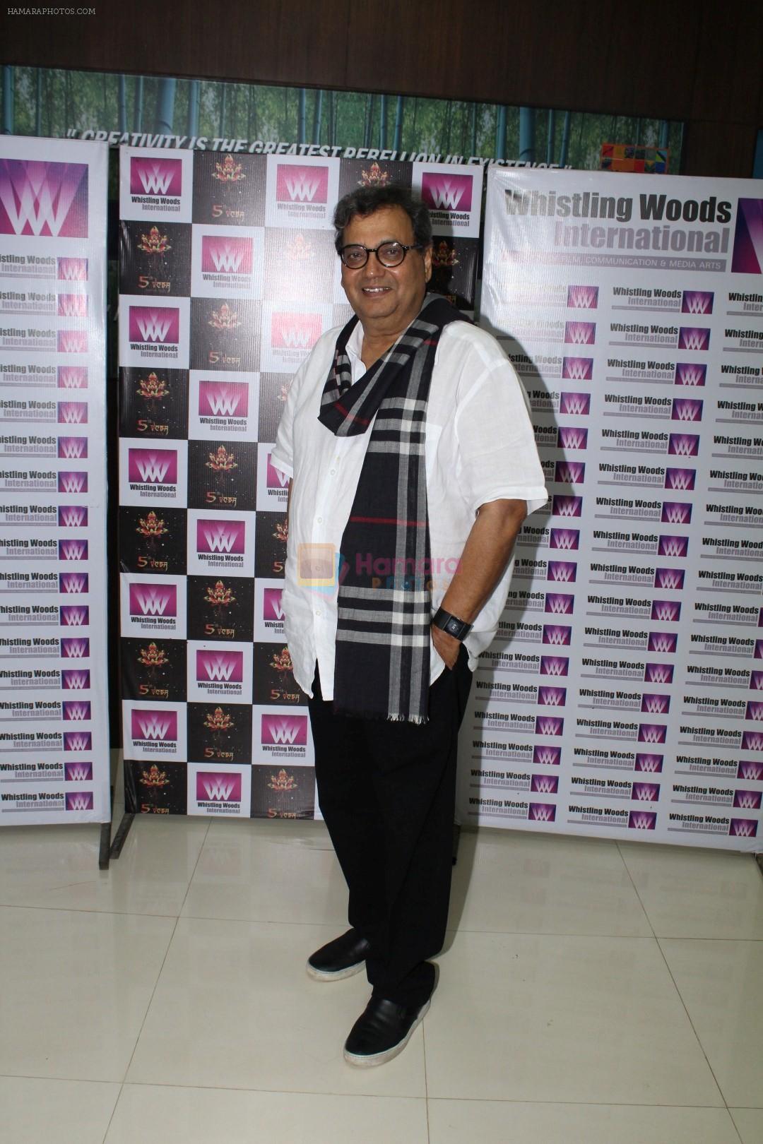 Subhash Ghai along with Manoj Bajpayee Intract With Whistling Woods International Students